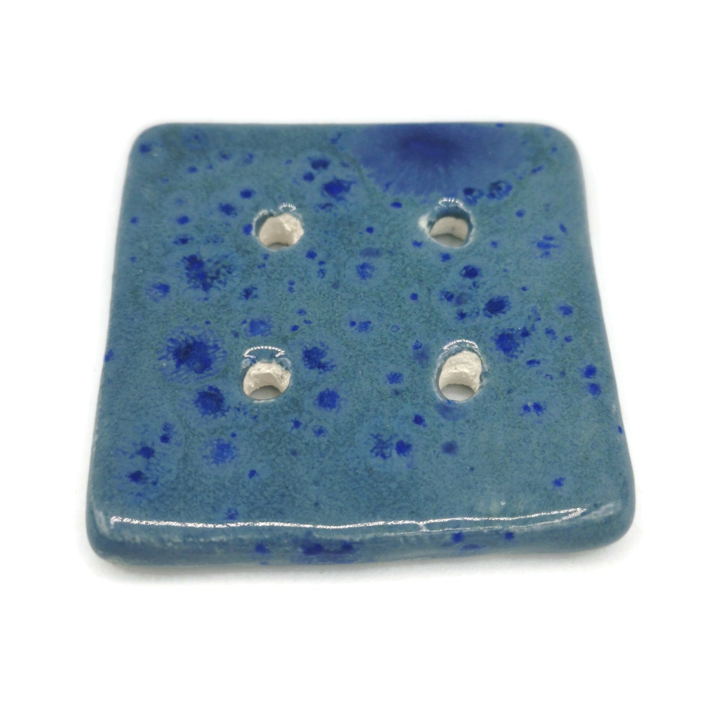 Large Square Buttons, Handmade Ceramic Button, Fancy Sewing Buttons Big, Oversized Flat Buttons Decorative For Jacket, Blouse Or Coat - Ceramica Ana Rafael