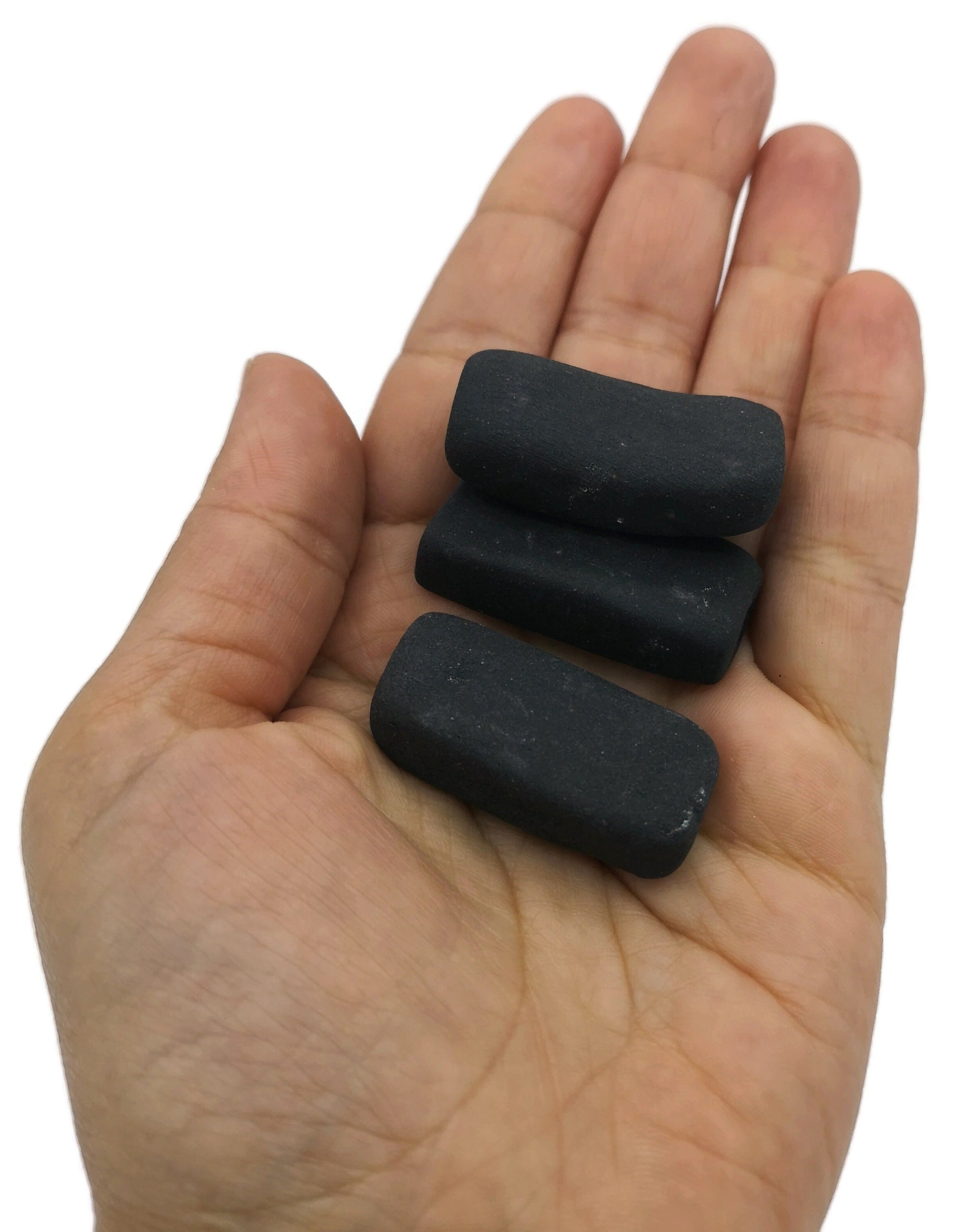 LARGE RECTANGULAR BEADS, Ceramic Beads Matt Set of 3 Tile Beads For Crafting Or Decorating, Jewelry Making Beads - Ceramica Ana Rafael