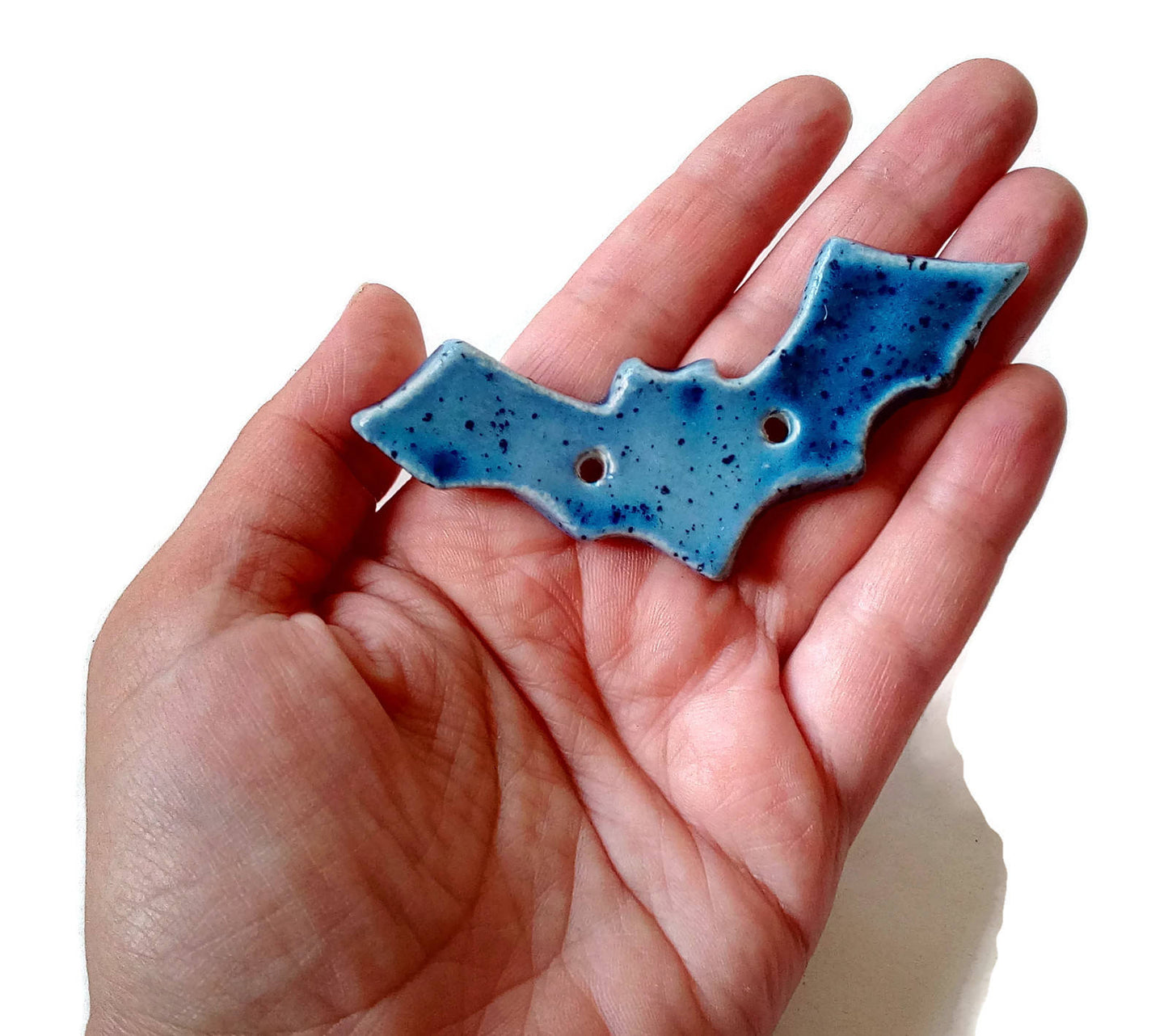 NOVELTY BUTTONS, HALLOWEEN Buttons, Set Of 3 Large Bat Sewing Buttons, Handmade Ceramics Gifts For Her, Handmade Pottery - Ceramica Ana Rafael