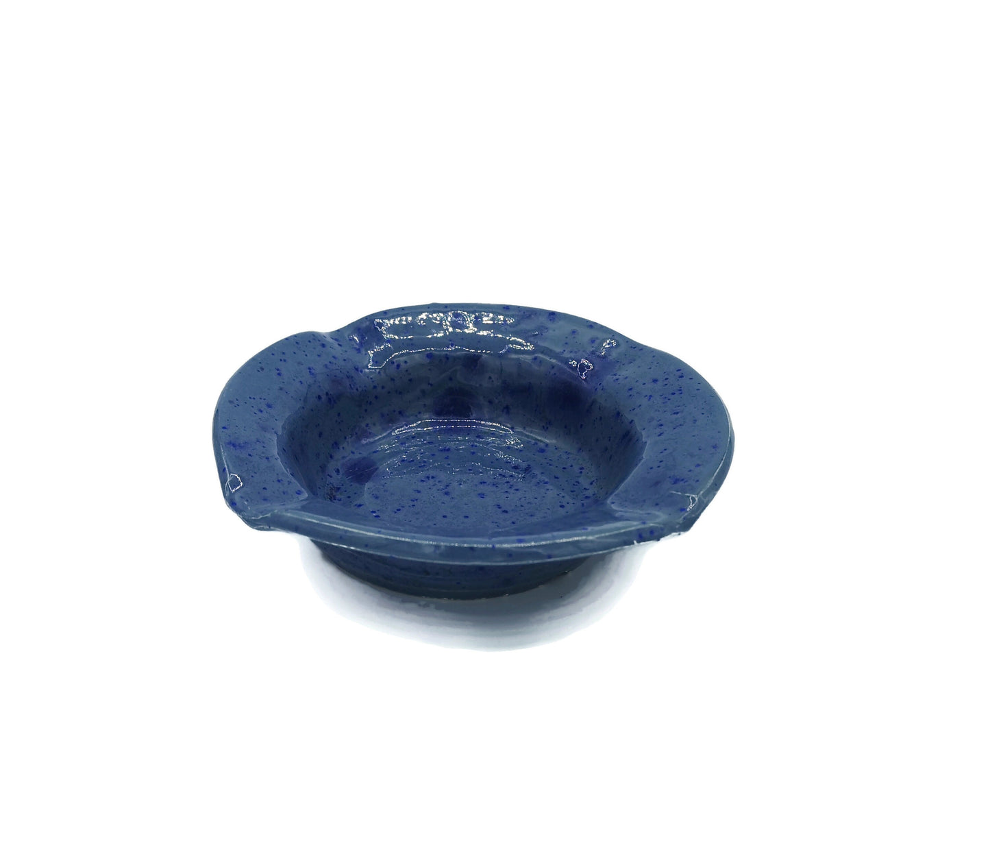 CERAMIC ASHTRAY, MODERN Ashtray, Handmade Dark Blue Pottery Cigar Ashtray - Ceramica Ana Rafael