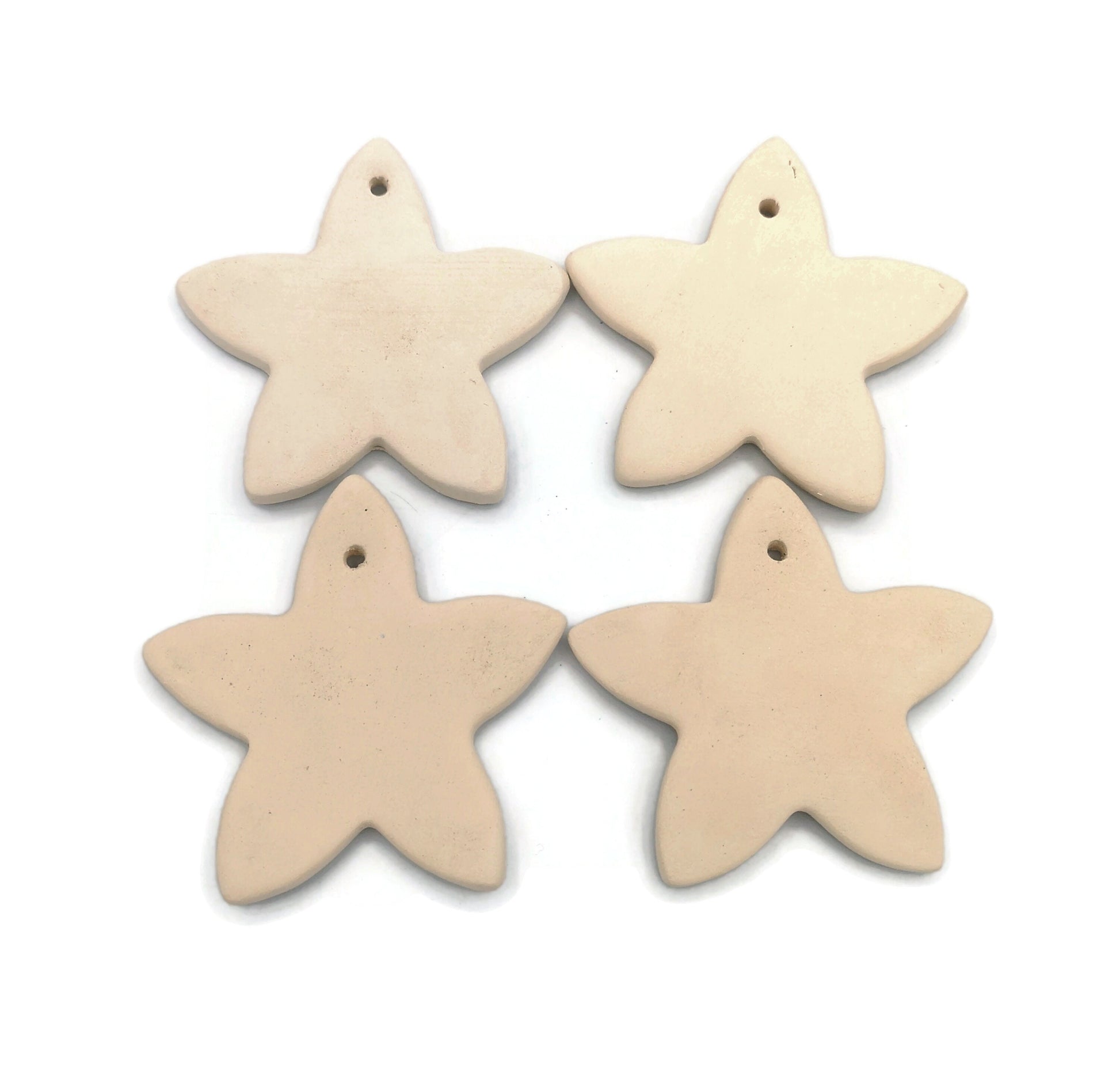 4/6/8/10/12Pc 70/60/45/35/25 Handmade Ceramic Bisque Blank Star Ready To Paint, Reusable Gift Tag, Christmas Gift Labels, Unpainted Ornament - Ceramica Ana Rafael