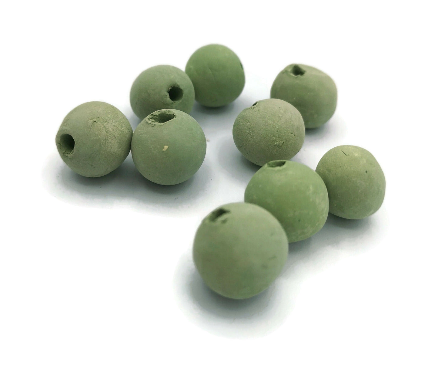 SPACER BEADS, UNQUE Set of 10 Round Shaped Ceramic Beads For Decorating, Crafting Or Macrame, Bubblegum Beads For Jewelry Making, Clay Beads - Ceramica Ana Rafael