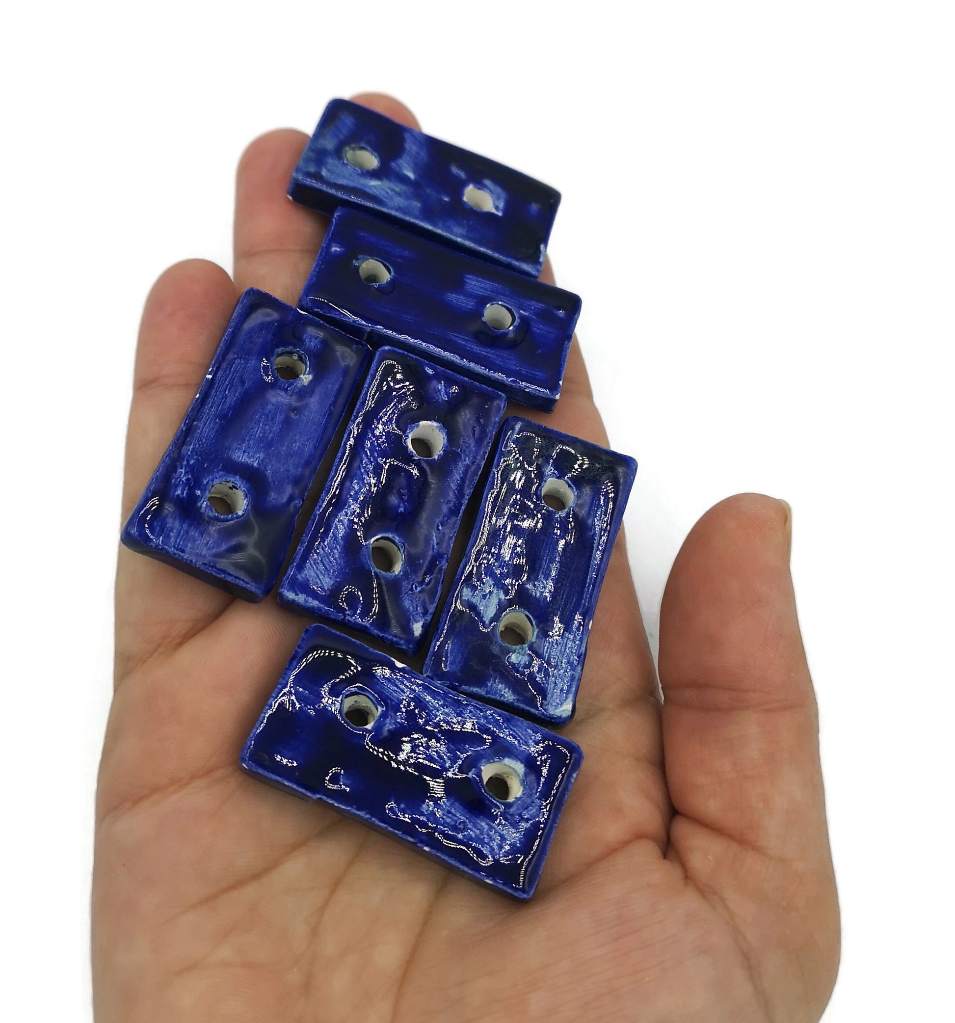 NOVELTY SEWING BUTTONS, Set of 6 Fancy Large Ceramic Button For Jacket, Blouse Or Coats - Ceramica Ana Rafael