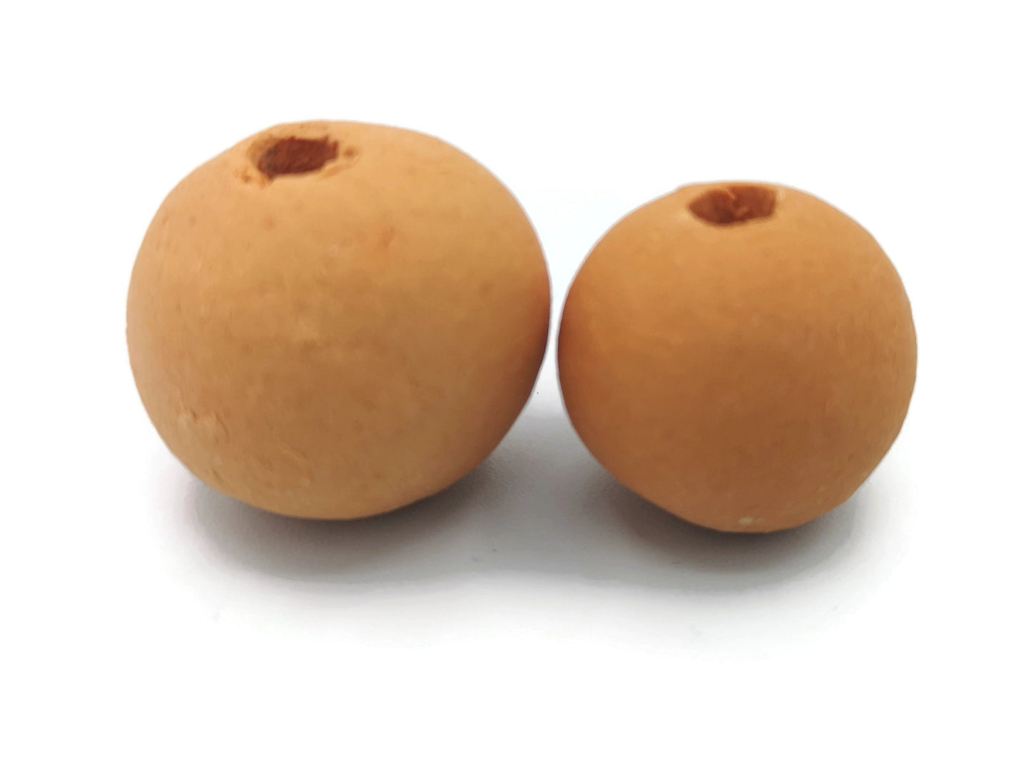 1Pc Large Hole Beads, Oversized Ceramic Bead 4mm Hole, Round Shape Matt Orange Pottery Macrame Beads, Best Sellers Handmade Jewelry Supplies - Ceramica Ana Rafael