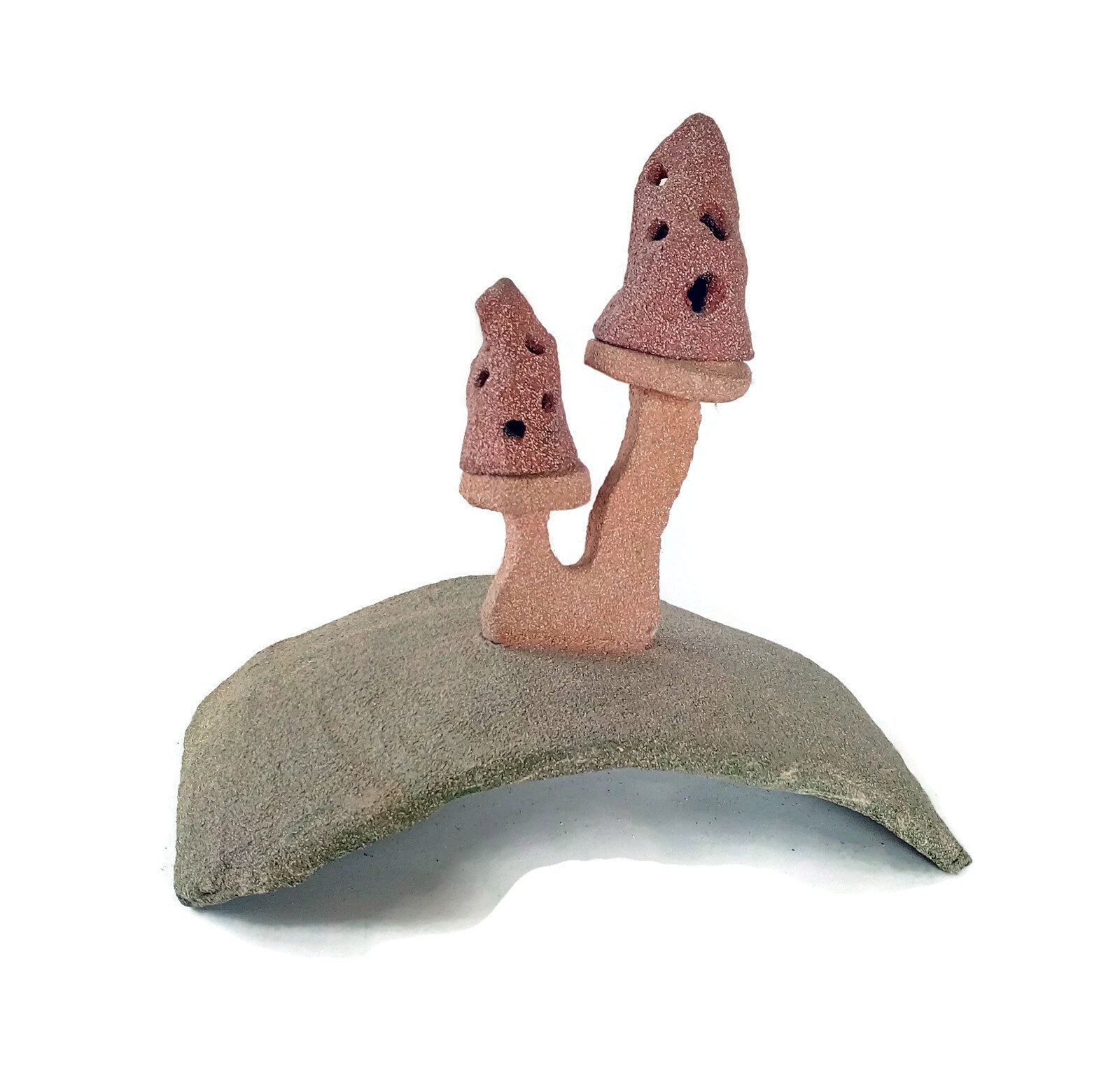 handmade ceramic mushroom sculpture, office desk accessories for men, Best Gifts For Him, mushroom lovers gift, abstract sculpture weird - Ceramica Ana Rafael