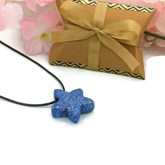 EVERYDAY NECKLACE PENDANT, Statement Star Necklace Boho Clay Necklace, Best Pendant Necklace For Her, Cute Mother Day Gift From Daughter - Ceramica Ana Rafael
