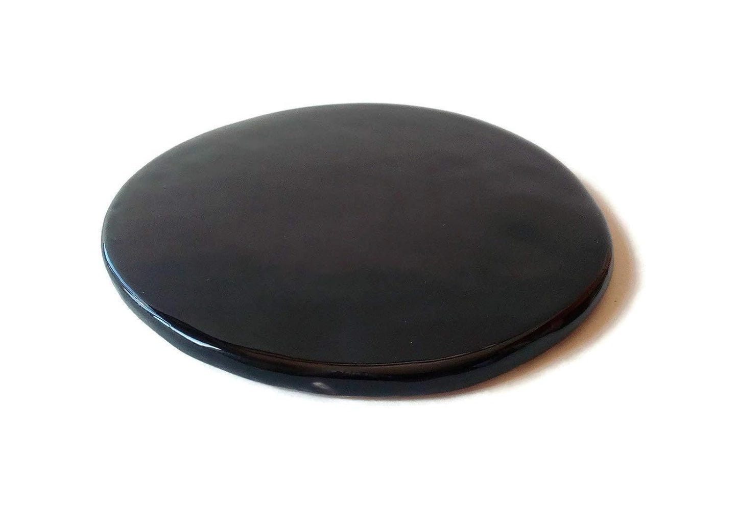 Ceramic Office Coasters – Handmade Brown Round Cup Coasters for Men