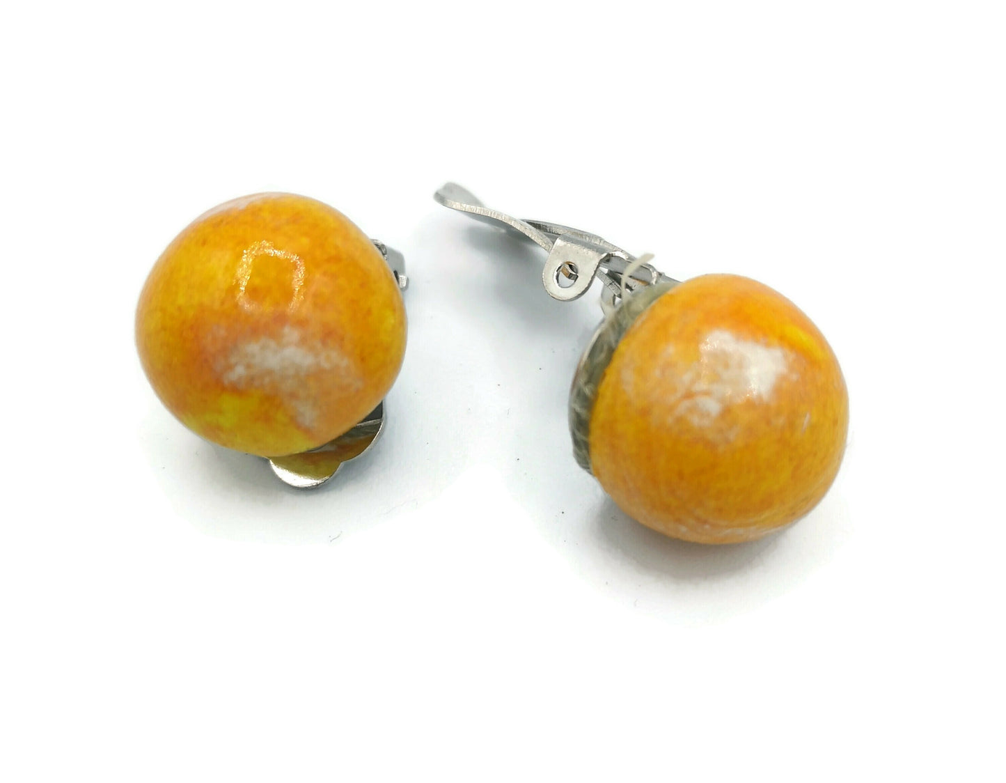 Clip On Earrings For Non Pierced Ears, Stud Earrings Best Gifts For Her, Ceramic Minimalist Artsy Earrings, Mom Birthday Gift Clay Earrings - Ceramica Ana Rafael