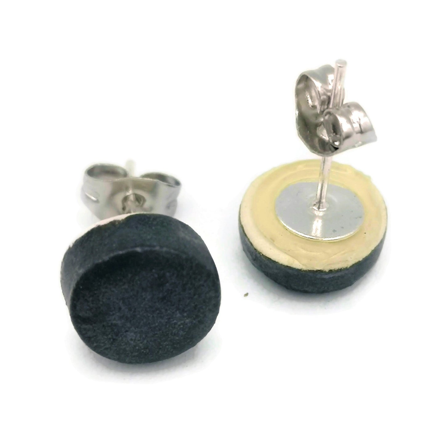 Handmade Ceramic Stud Earrings For Women, Dainty Clay Earrings For Teenage Girl, Novelty Minimalist Jewelry Gifts For Her - Ceramica Ana Rafael