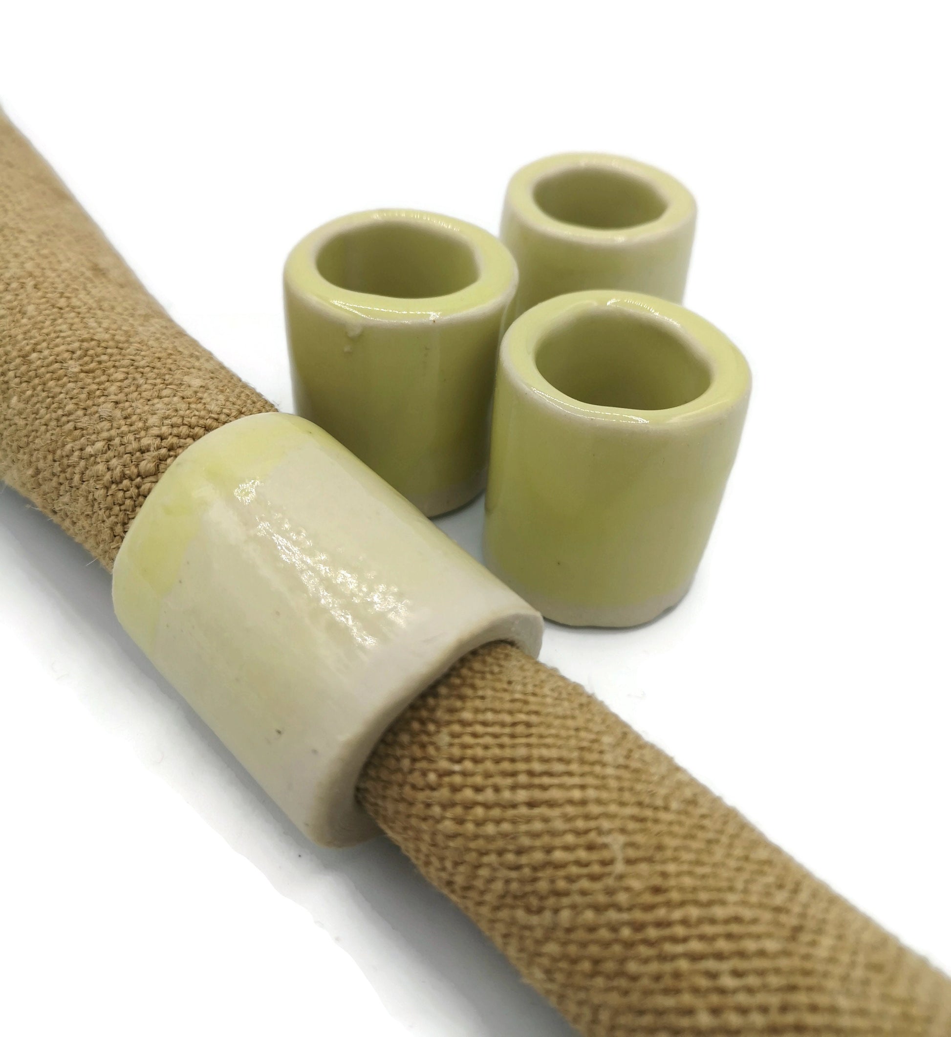 HOLIDAY NAPKIN RINGS, Summer Napkin Holder, Handmade Ceramic Fancy Set Of 4 Clay Napkin Holders, Custom Porcelain Napkin Personalized Rings - Ceramica Ana Rafael