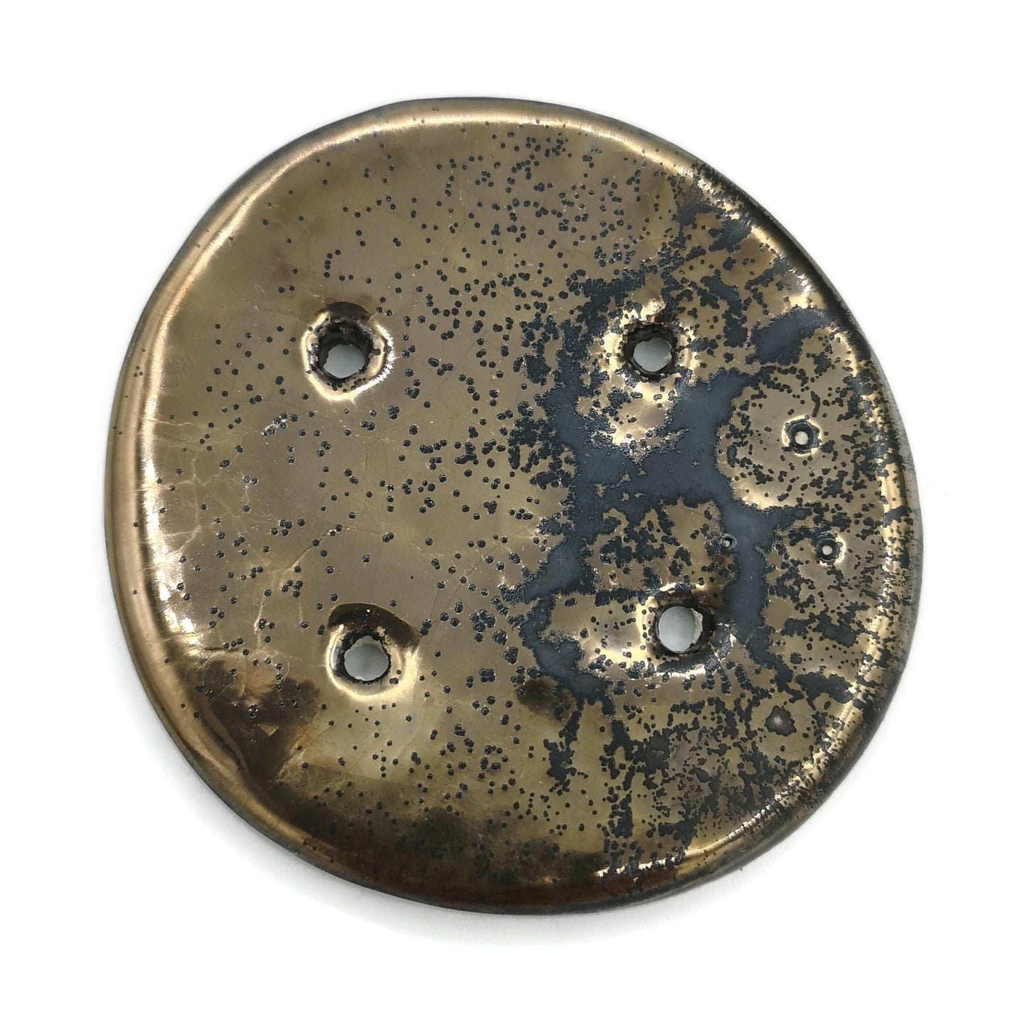 1Pc 65 mm Giant Sewing Buttons, Decorative Novelty Extra Large Buttons for Crafts, Handmade Ceramic Buttons for Coats, Jumbo Metallic Button