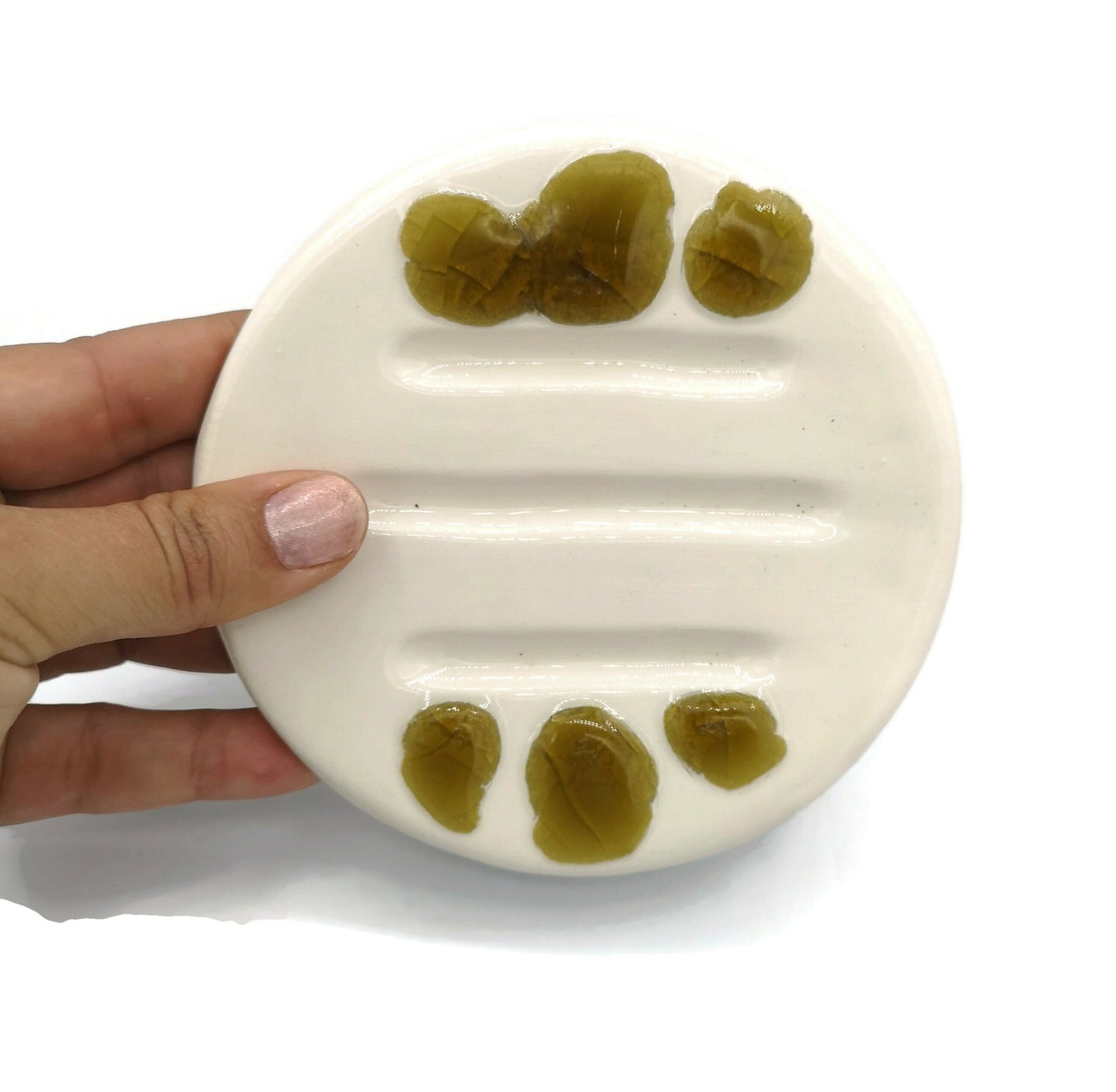 DISH SOAP DISPENSER with drain, sustainable gifts for her, sponge holder pottery, soap holder ecofriendly, zero waste, clay soap dish, best - Ceramica Ana Rafael