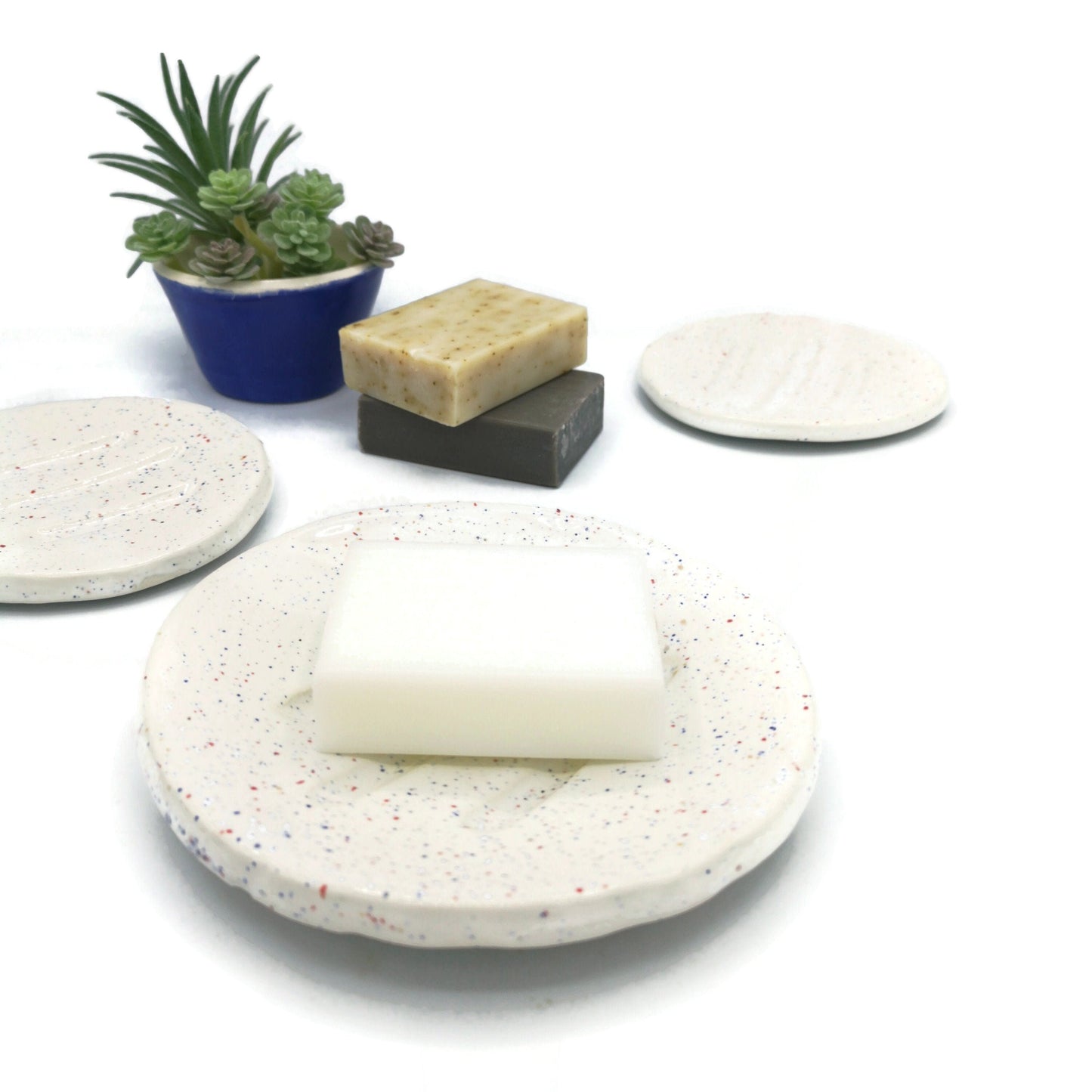 Dish Soap Dispenser Handmade Ceramic Draining Soap Dish, Clay Soap Bar Holder, Zero Waste Soap Saver For Bathroom - Ceramica Ana Rafael