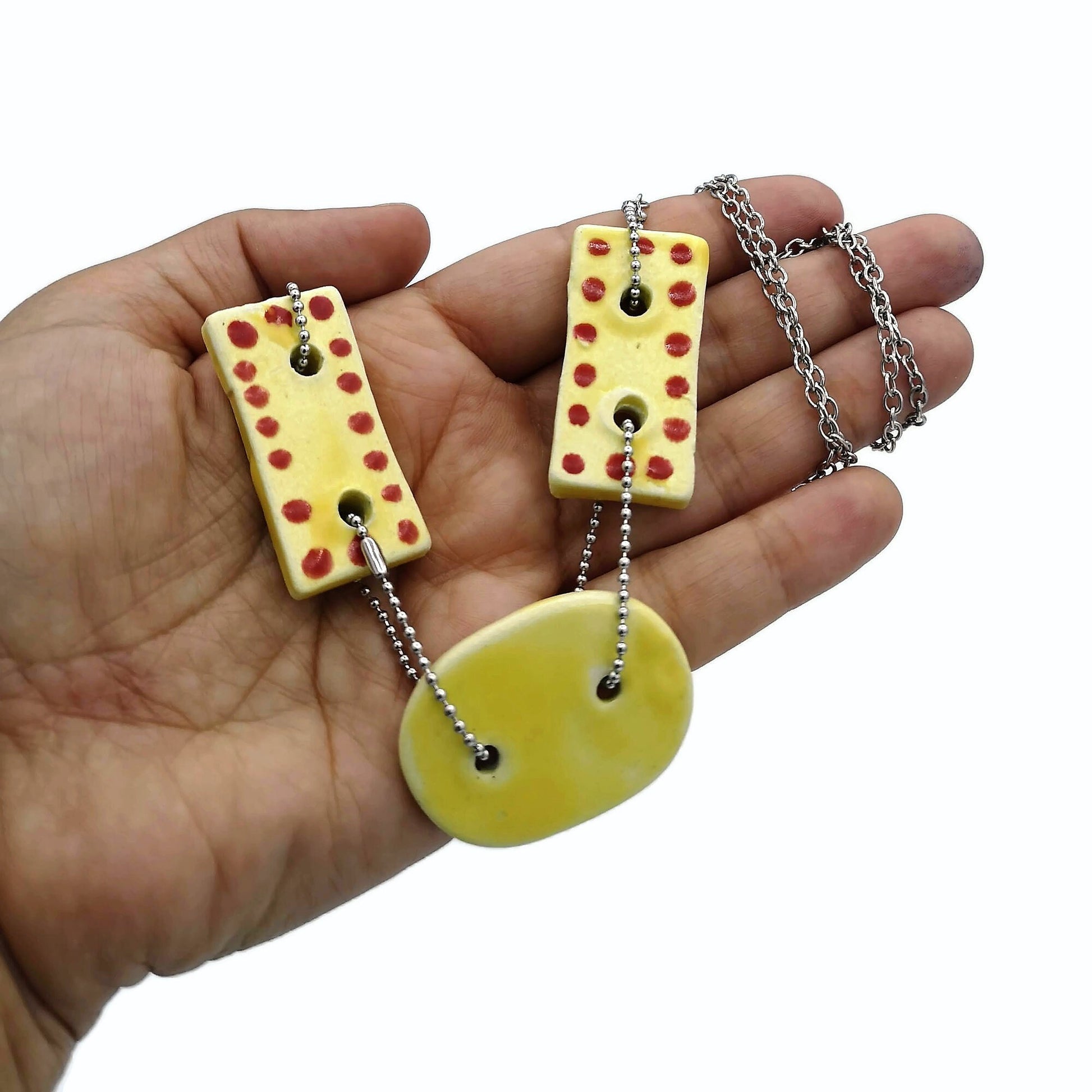 Satement Necklace Pendant Necklace, Trendy Boho Best Gifts For Her, Bohemian Aesthetic Necklace For Mom Birthday Gift From Daughter - Ceramica Ana Rafael