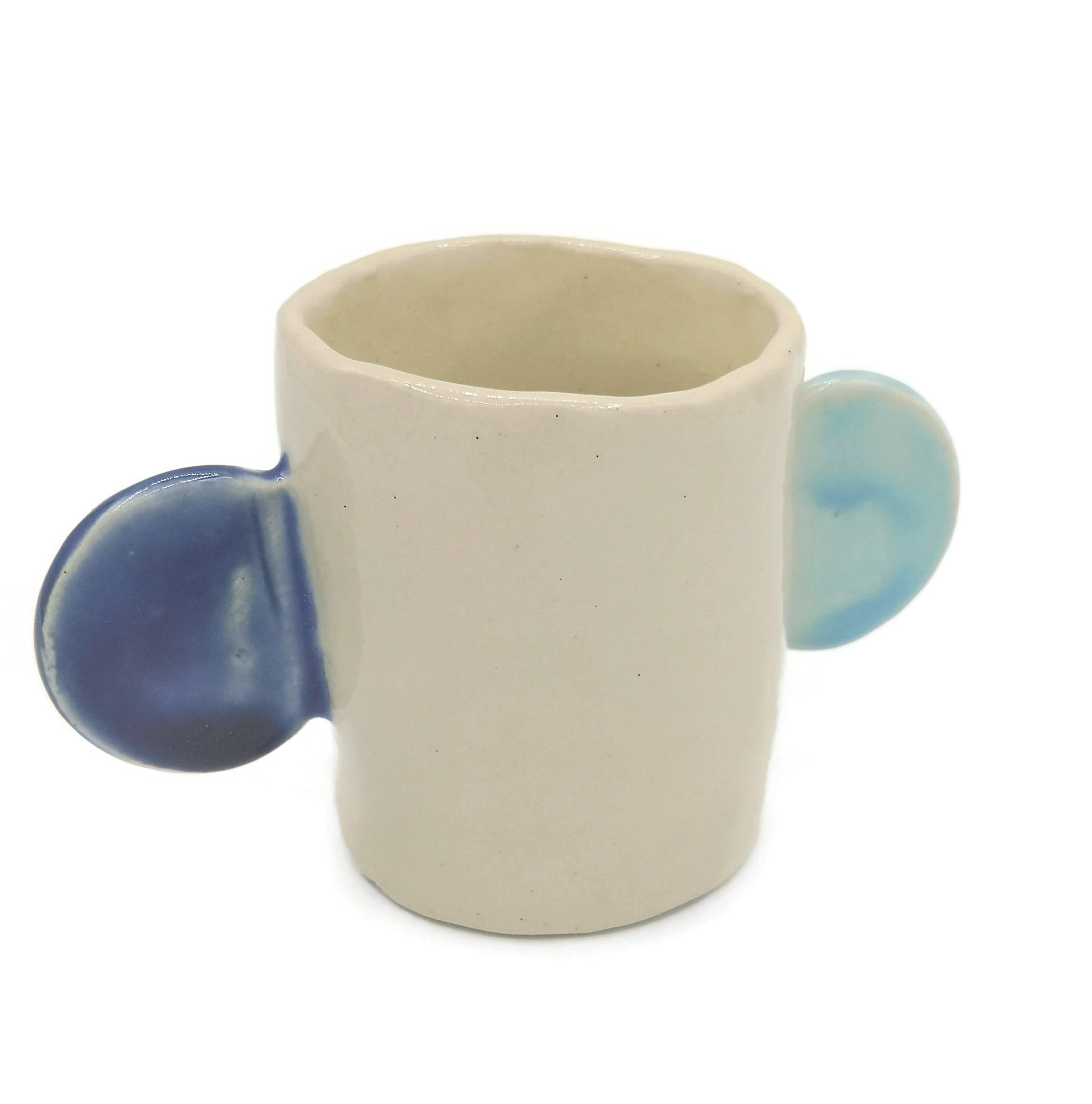 Blue Handmade Ceramic Espresso Cup, Funny Shot Glass Best Friend Gift For Him, Pottery Mug Father In Law Gift, Coffee Lover Gift - Ceramica Ana Rafael