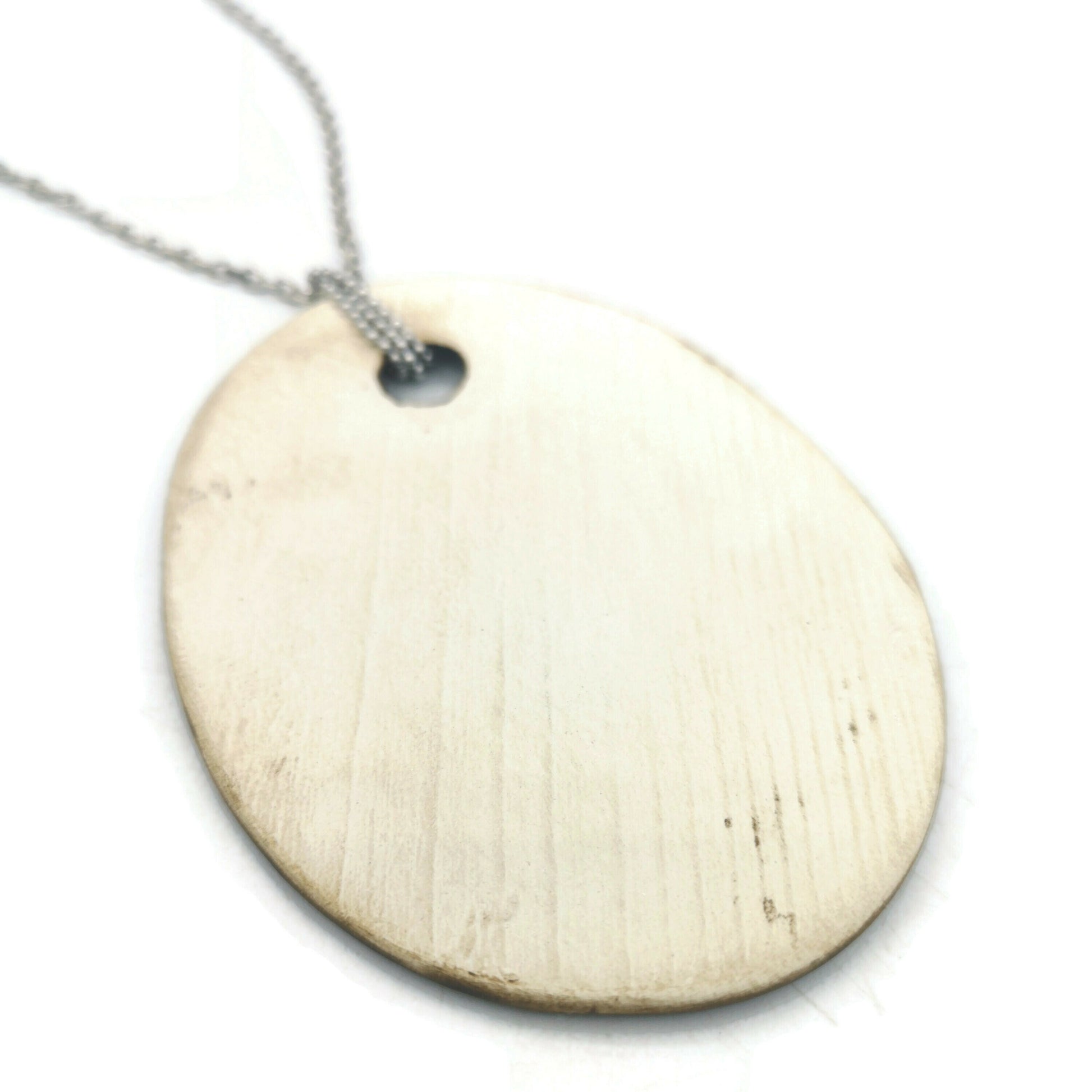 Large Statement Necklace For Women, Handmade Ceramic Jewelry Sage Pendant Necklace, Trendy Best Gifts For Her, Mom Birthday Gift For Women - Ceramica Ana Rafael