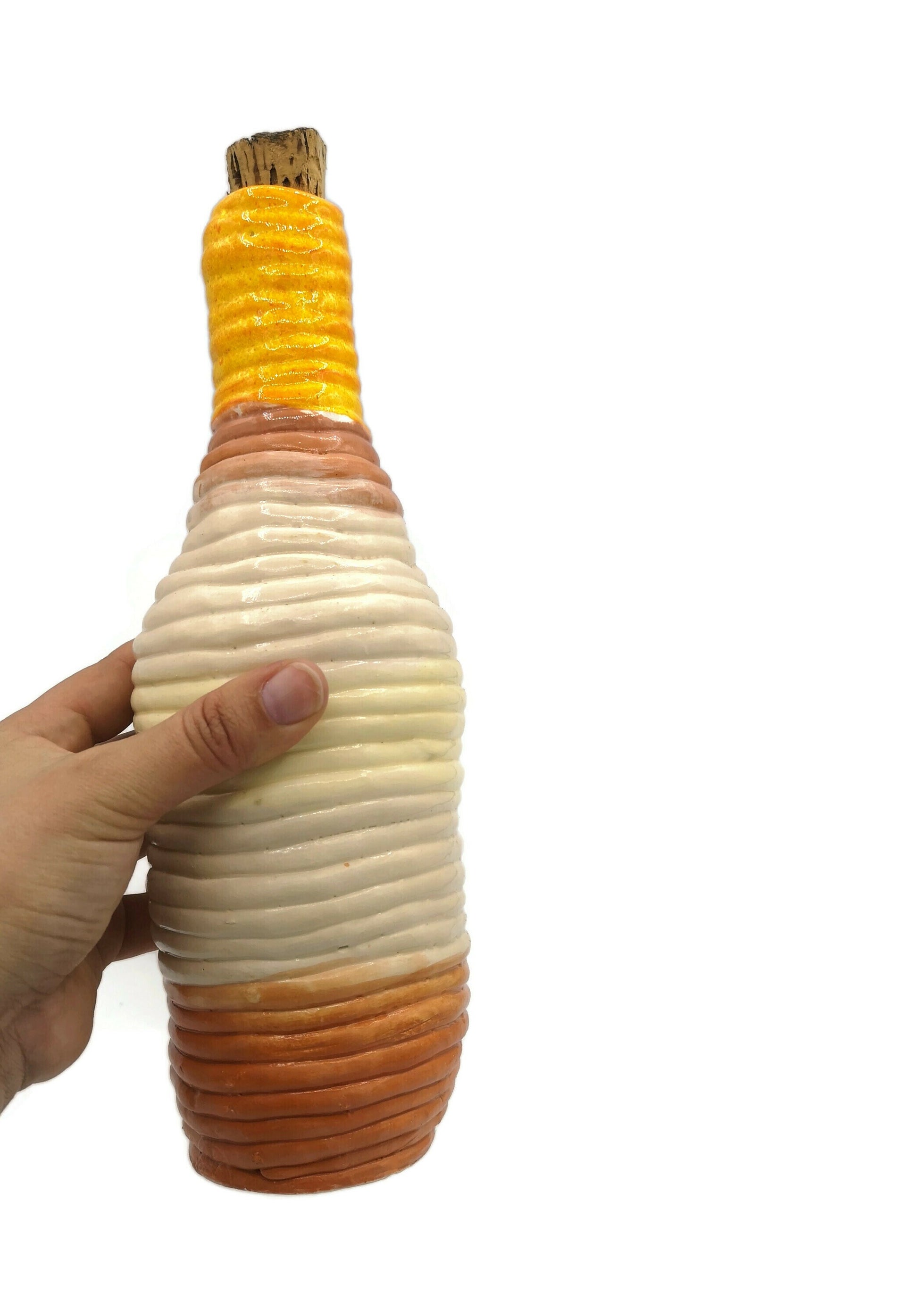 Decorative Shot Glasses And Bottle With Cork Stopper, Best Gifts For Him, Best Sellers Ceramic Vase Handmade Ceramic Jar Unique Wedding Gift - Ceramica Ana Rafael