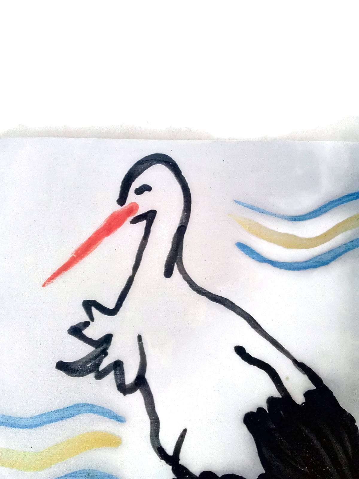 CERAMIC MOSAIC TILE Wall Art, Decorative Bird Tiles With Stork Design, Portuguese Gifts, Housewarming Gift First Home - Ceramica Ana Rafael