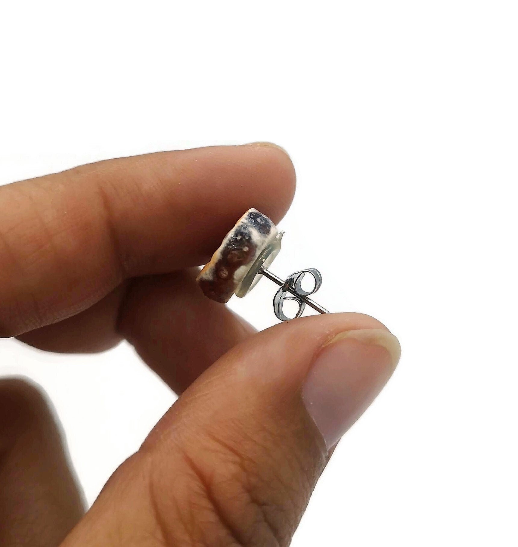 Clay Stud Earrings Unique, Dainty Earrings Best Gifts For Her, Novelty Funky Earrings, Aesthetic Minimalist Earrings Stocking Stuffers - Ceramica Ana Rafael