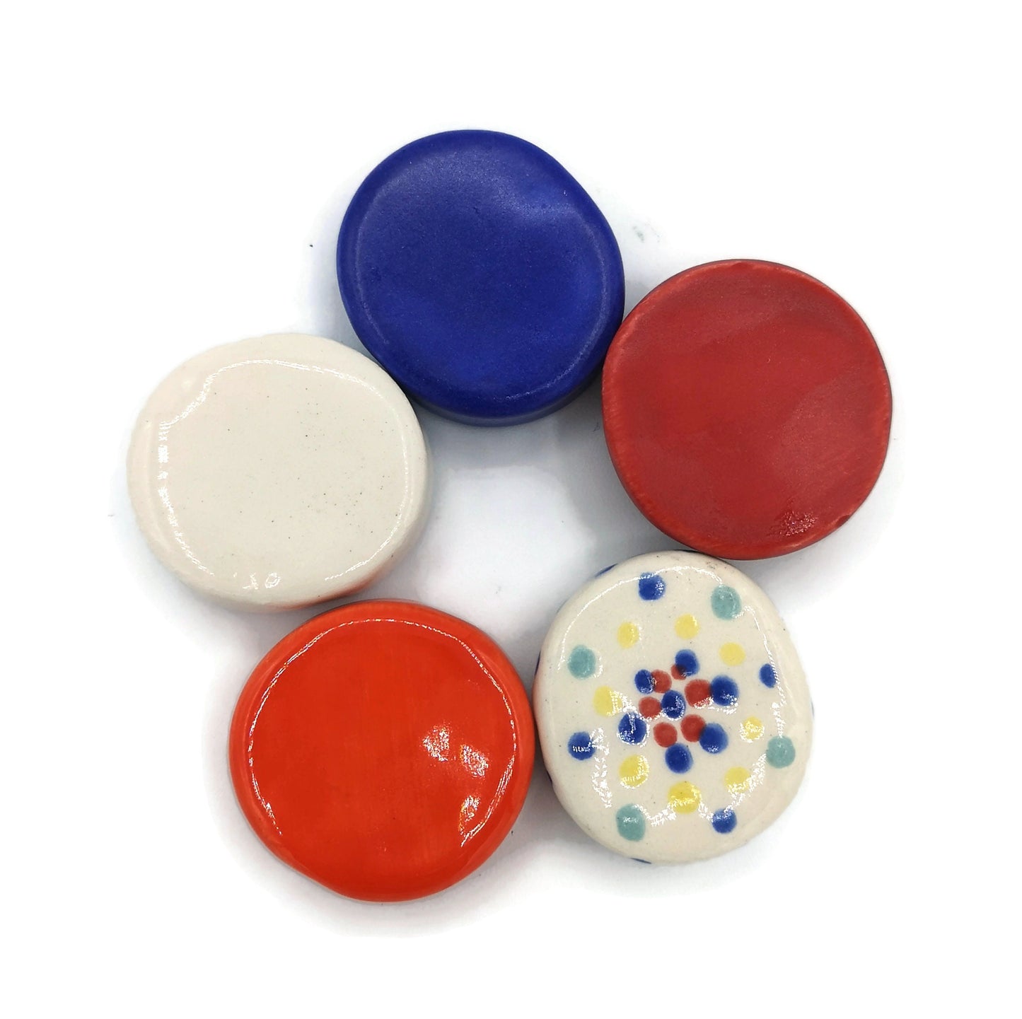 Clay Beads For Jewelry Making, Coin Beads For Crafts, Handmade Ceramic Macrame Beads, Best Selers Round Beads Jumbo, Large Unusual Beads - Ceramica Ana Rafael