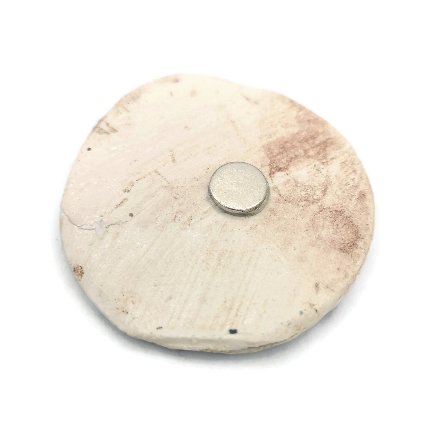 CUTE FRIDGE MAGNETS, Ceramic Magnet Handmade, Round Shape Clay Magnets Easter Basket Stuffers, Housewarming Gift - Ceramica Ana Rafael