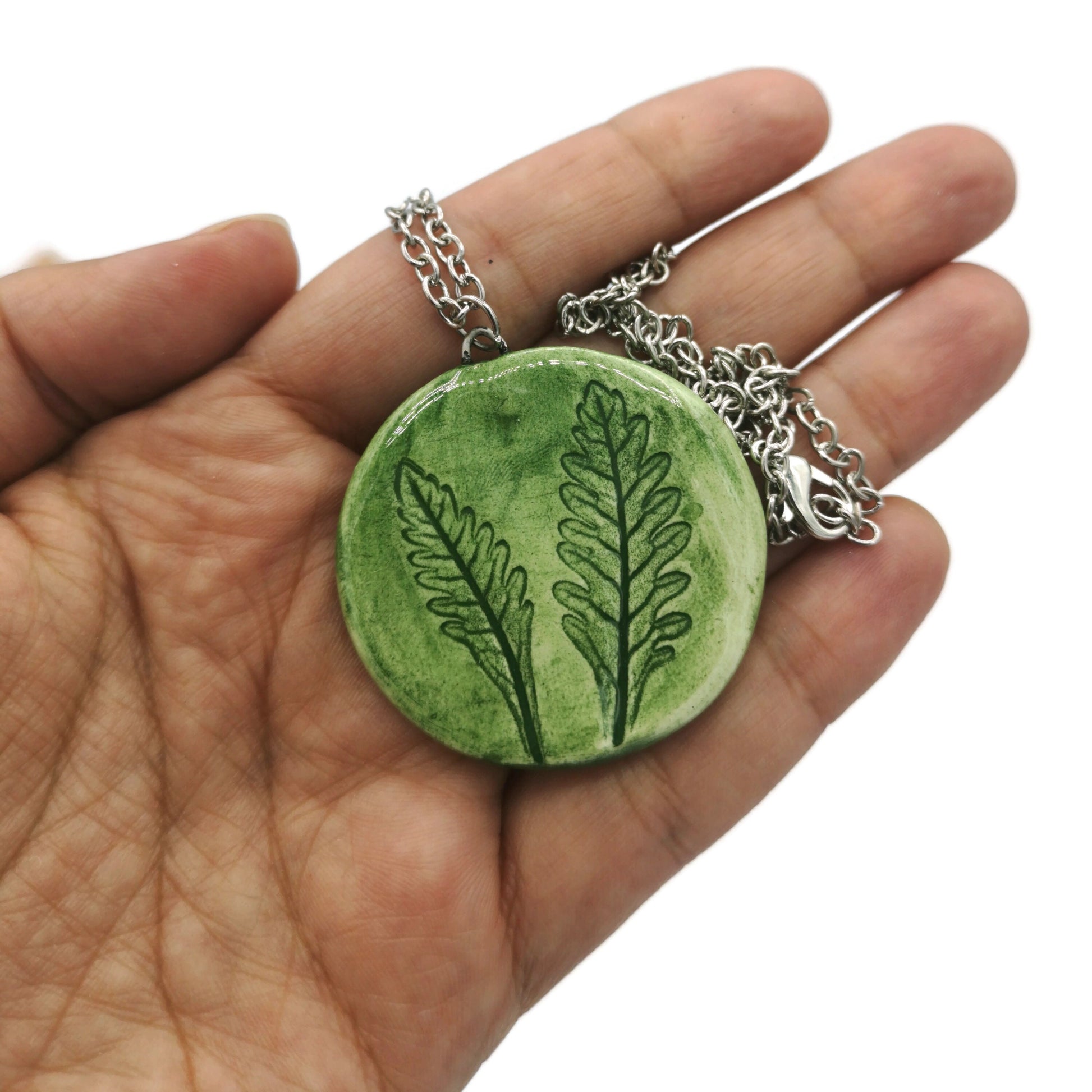 Hypoallergenic Lavender Necklace Pendant, Ceramic Jewelry Mothers Day Gift From Daughter, Best Gifts For Her, Gifts For Women - Ceramica Ana Rafael