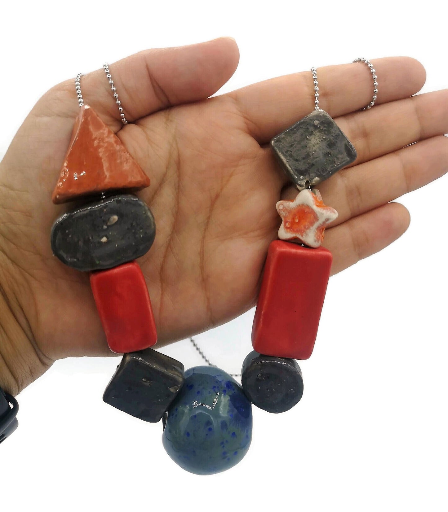 Everyday Necklace, Beaded Necklace, Mothers Day Gift From Daughter, Best Gifts For Her, Colorful Clay Statement Necklace Mom Birthday Gift - Ceramica Ana Rafael