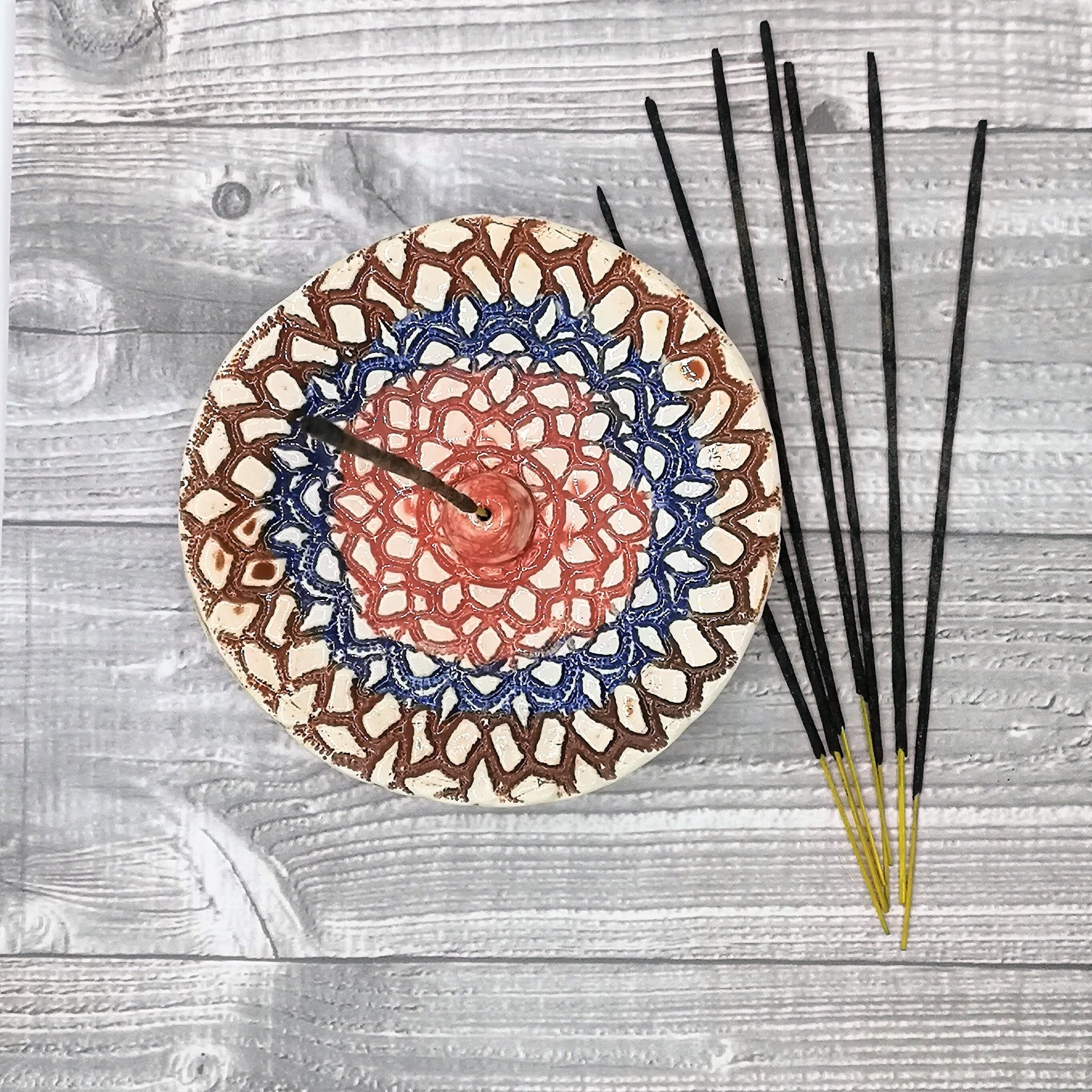 Handmade Ceramic Incense Burner, Incense Stick Holder, Best Friend Gift Ready To Ship, Clay Incense Holder, Mom Birthday Gift From Daughter - Ceramica Ana Rafael