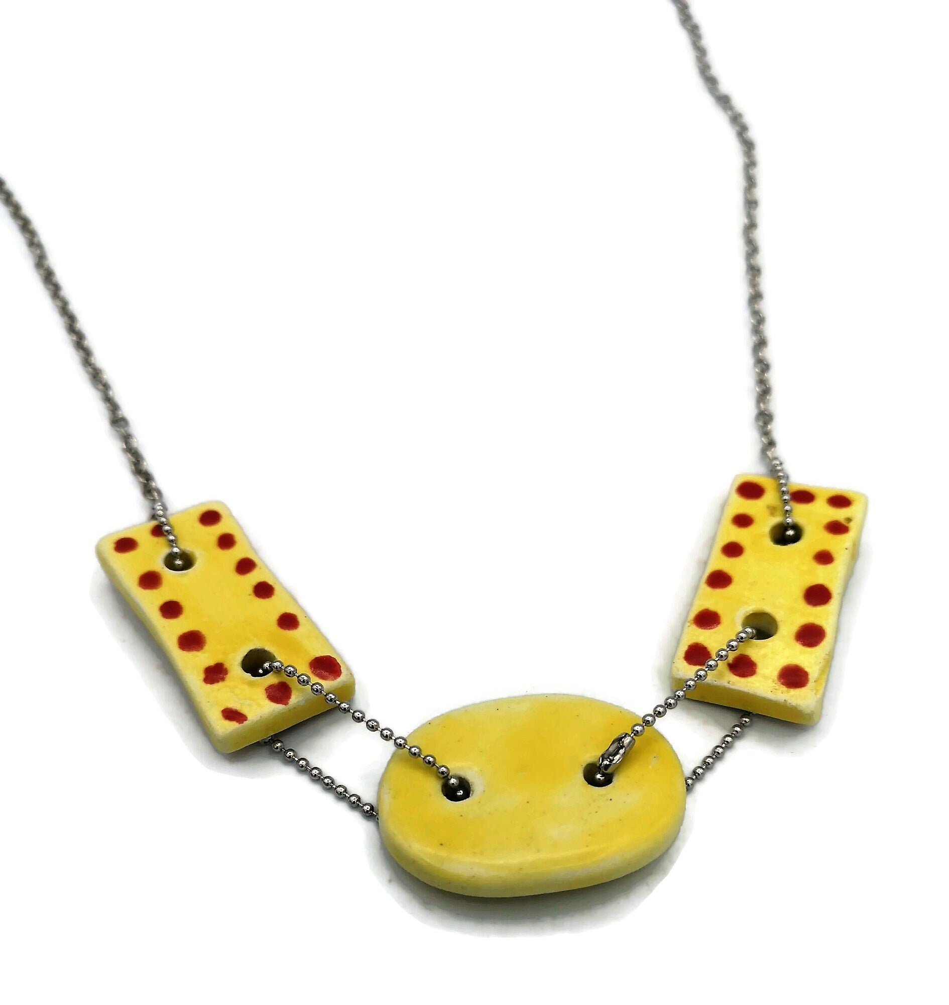 Satement Necklace Pendant Necklace, Trendy Boho Best Gifts For Her, Bohemian Aesthetic Necklace For Mom Birthday Gift From Daughter - Ceramica Ana Rafael