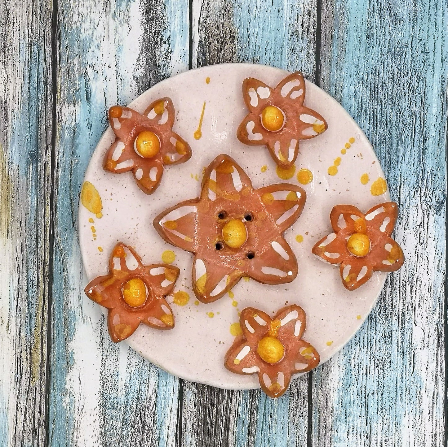 HANDMADE CERAMIC BUTTON Wall Decor For Craft Or Sewing Room Decor, Best Gifts For Her On Mothers Day - Ceramica Ana Rafael