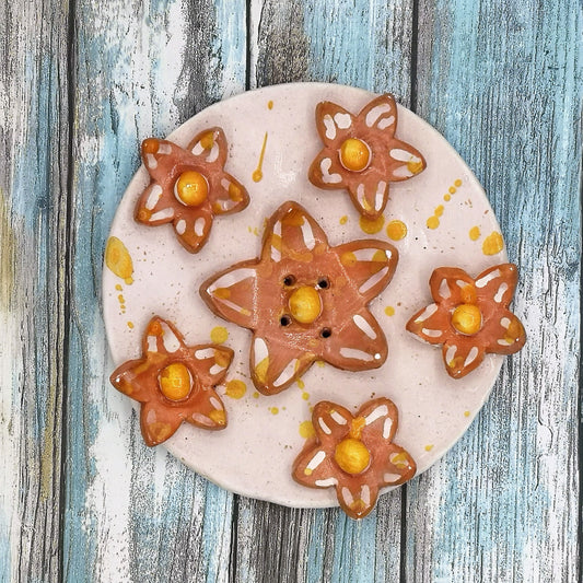 HANDMADE CERAMIC BUTTON Wall Decor For Craft Or Sewing Room Decor, Best Gifts For Her On Mothers Day - Ceramica Ana Rafael