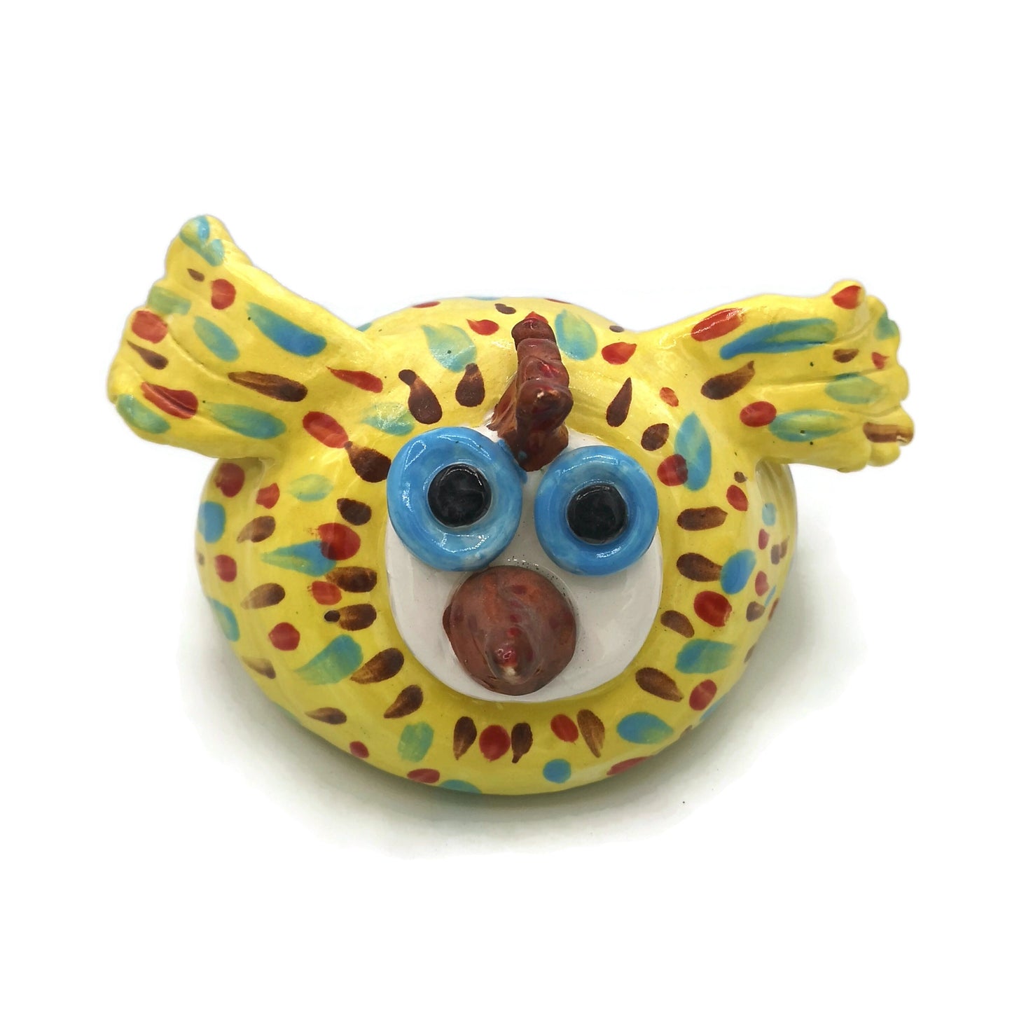 CERAMIC FIGURINE, CHICKEN Sculpture For Table Farmhouse Decor, Handmade Pottery Clay Bird Chicken Lover Gift - Ceramica Ana Rafael