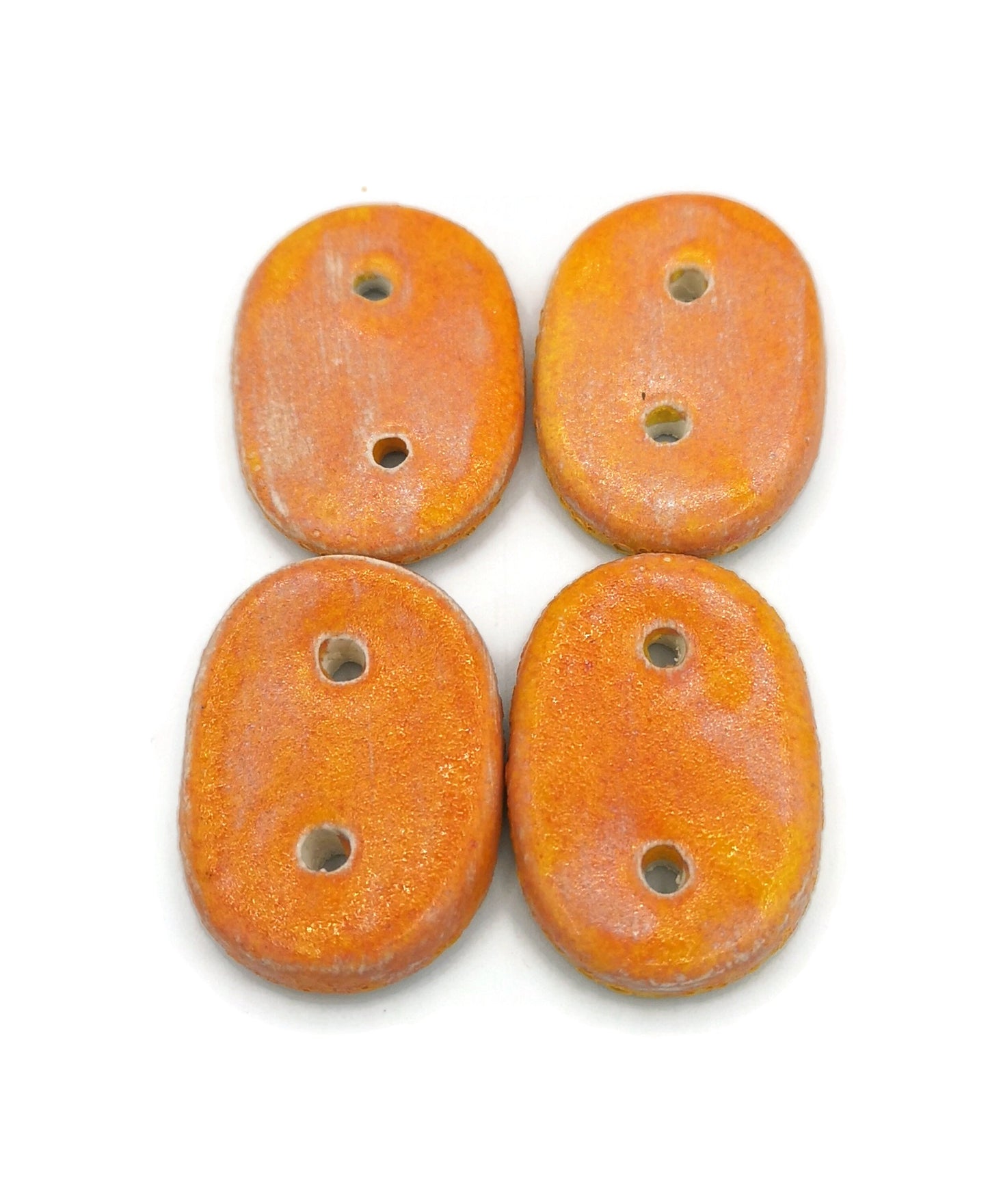 Decorative Sewing Buttons Flat Back 2 Holes, Antique Look Sewing Supplies And notions, Handmade Ceramic Custom Buttons, Large Fancy Buttons - Ceramica Ana Rafael