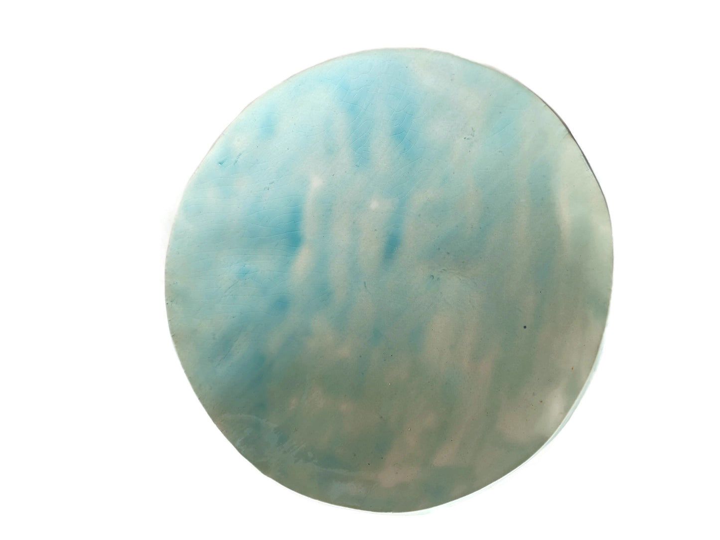 Handmade Ceramic Plate, Portuguese Plates, Round Ceramic Plate Wall Decor Use For Serving Dish, Unique Turquoise Dinner Plates For Display - Ceramica Ana Rafael