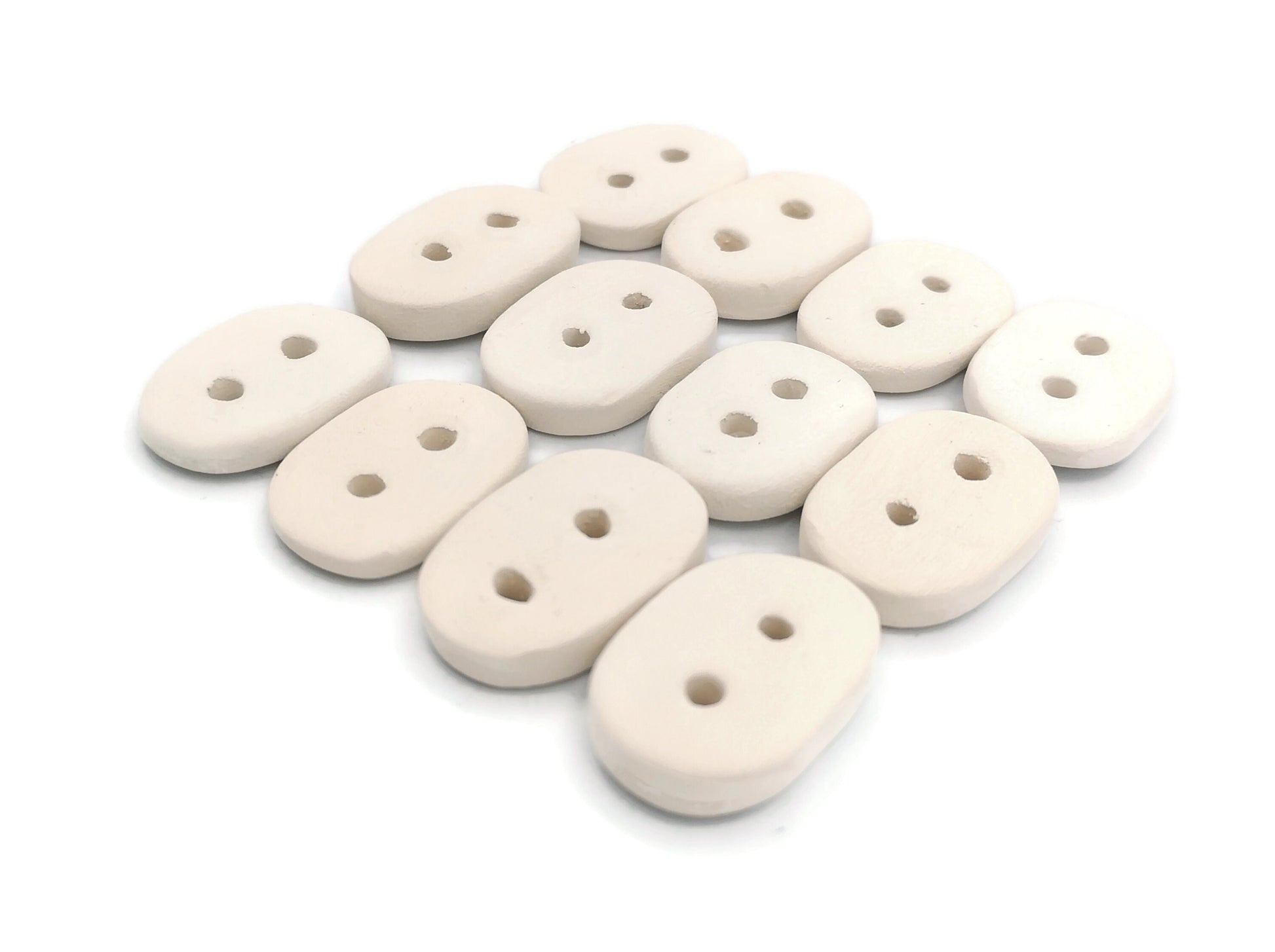 BLANK BUTTONS, CERAMIC Bisque Buttons Ready To Paint, 12 Pcs Large Buttons, Unpainted Coat Buttons, Handmade Sewing Supplies And Notions - Ceramica Ana Rafael