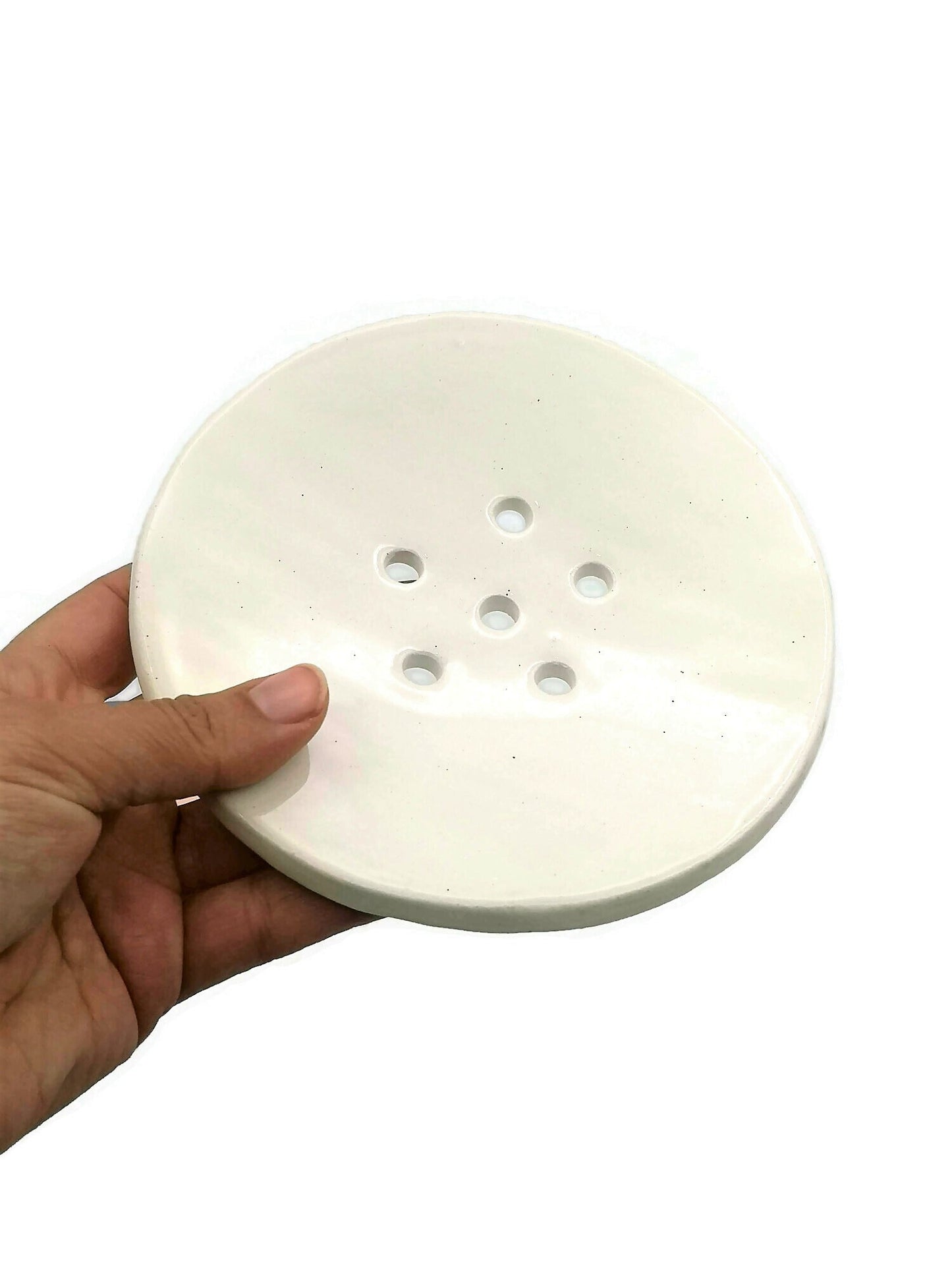 White Clay Soap Saver, Handmade Ceramic Draining Soap Dish Soap Dispenser, Soap Bar Holder, Pottery Tray, Small Zero Waste Trinket Dish - Ceramica Ana Rafael