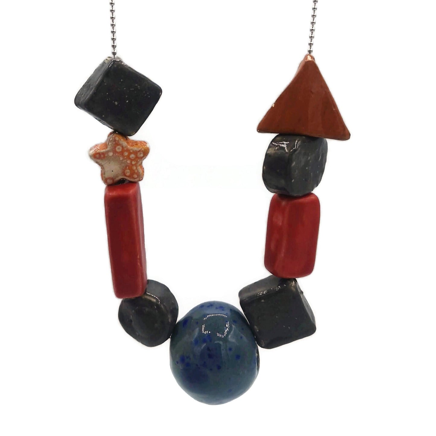 Everyday Necklace, Beaded Necklace, Mothers Day Gift From Daughter, Best Gifts For Her, Colorful Clay Statement Necklace Mom Birthday Gift - Ceramica Ana Rafael