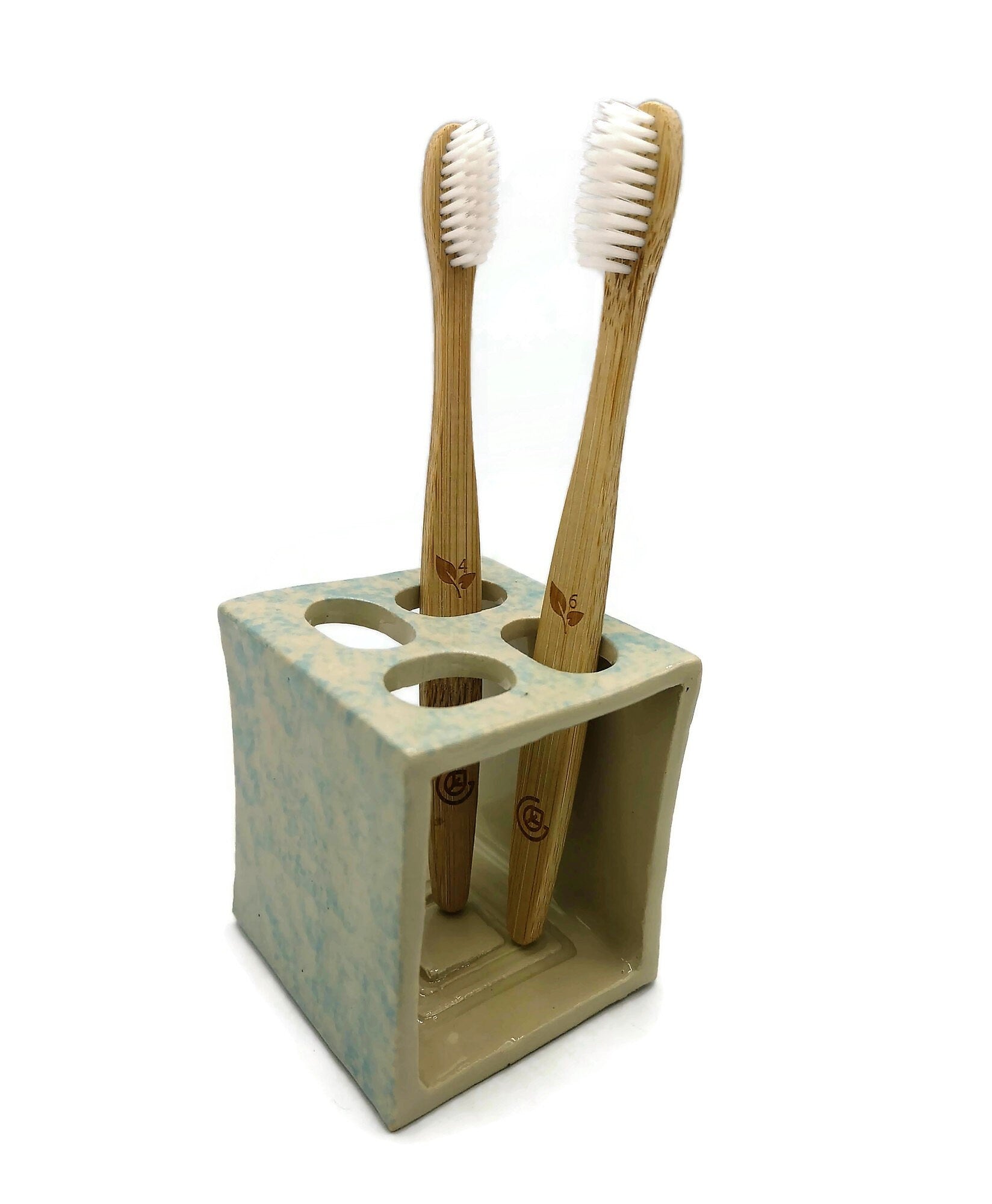 HANDMADE CERAMIC TOOTHBRUSH Holder, Pencil & Pen Holder, Utensil Holder Sustainable Gifts For Him, Paint Or Makeup Brush Holder Best Seller - Ceramica Ana Rafael