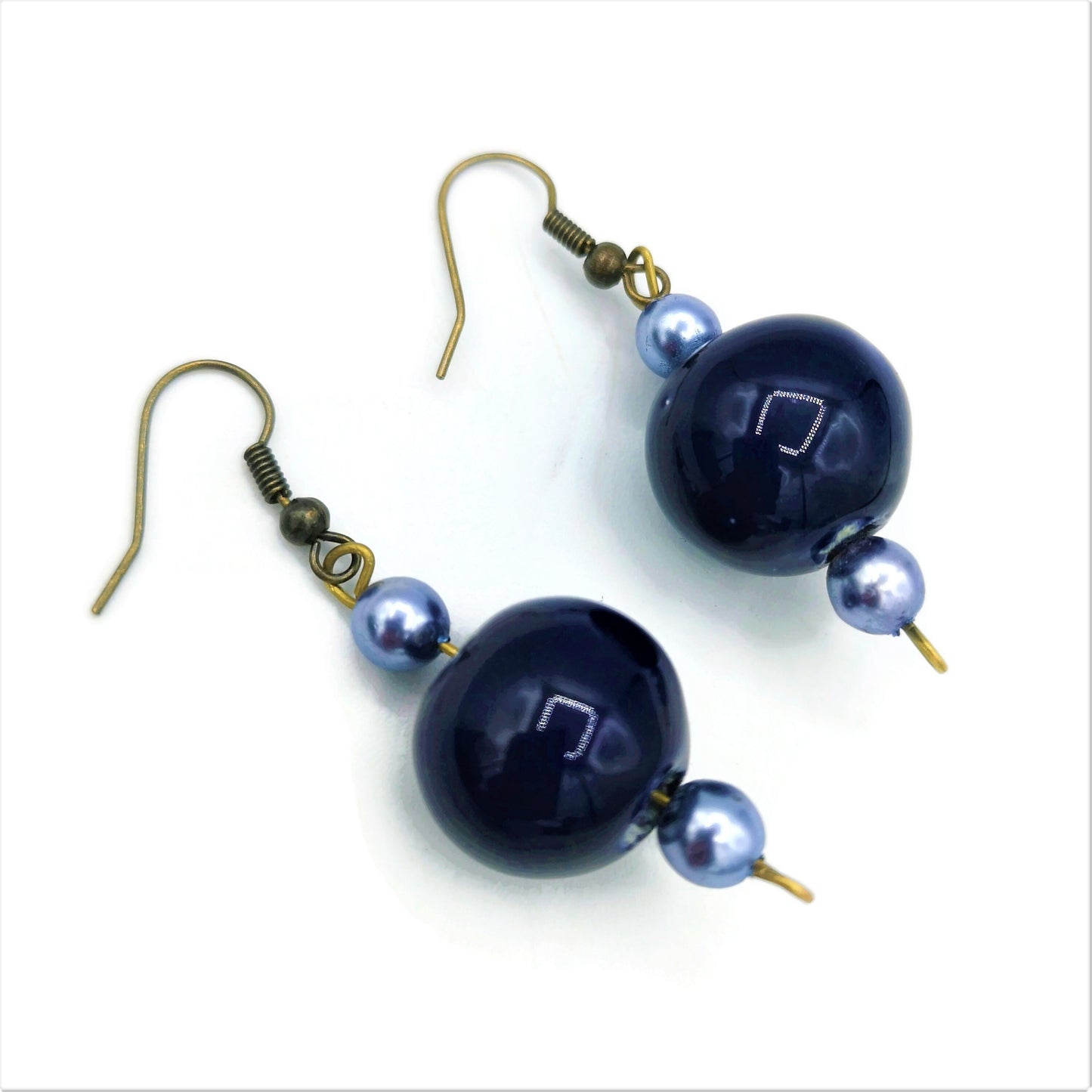NOVELTY EARRINGS, DANGLE Earring, Unique Aesthetic Earrings, Ceramic 9th Anniversary Gift For Her, Dainty Earrings - Ceramica Ana Rafael
