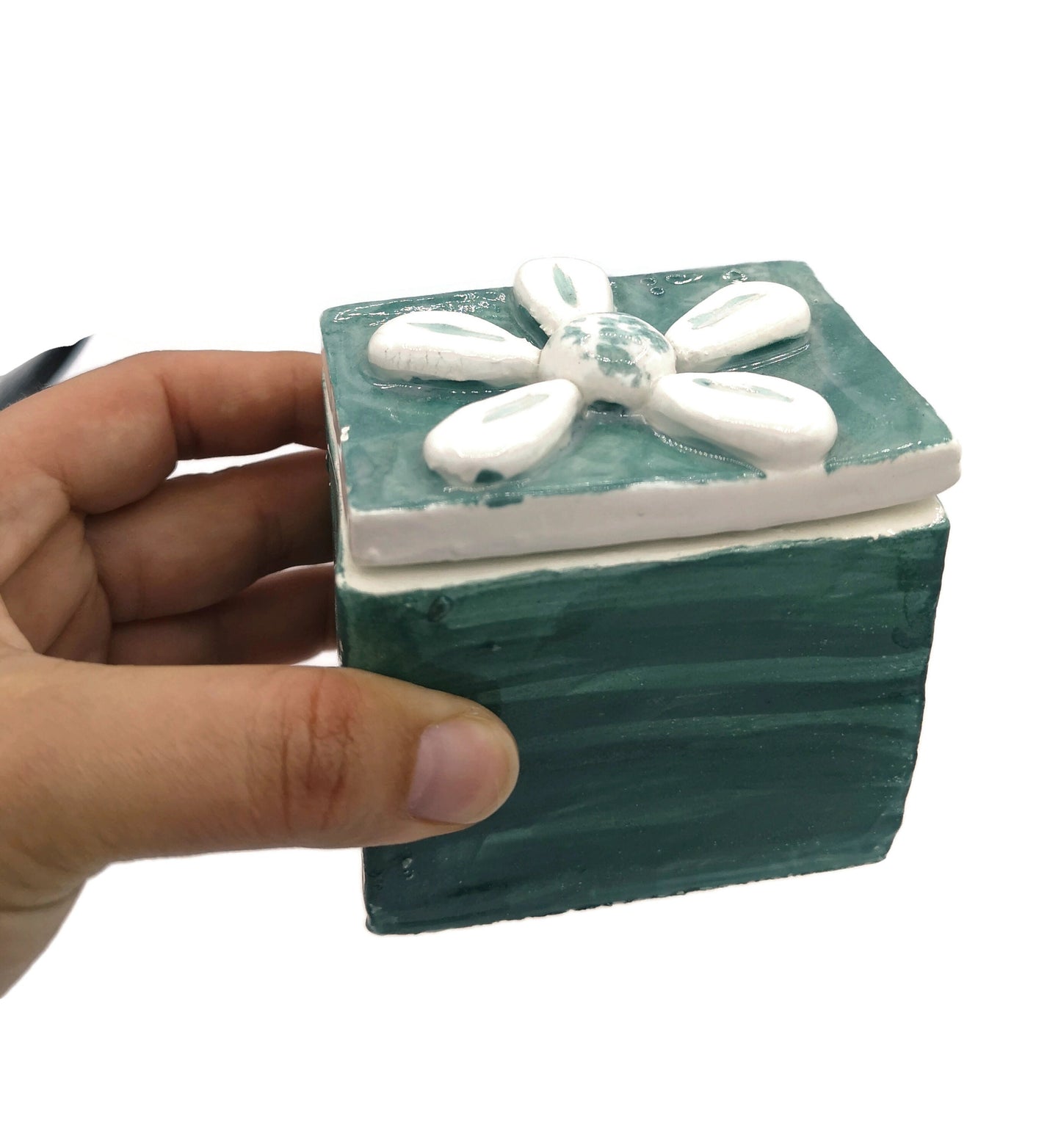 TRINKET BOX, CERAMIC Box, Custom Jewelry Box With Lid, Keepsake Box Mothers Day Gifts For Women Who Has Everything, Small Decorative Box - Ceramica Ana Rafael