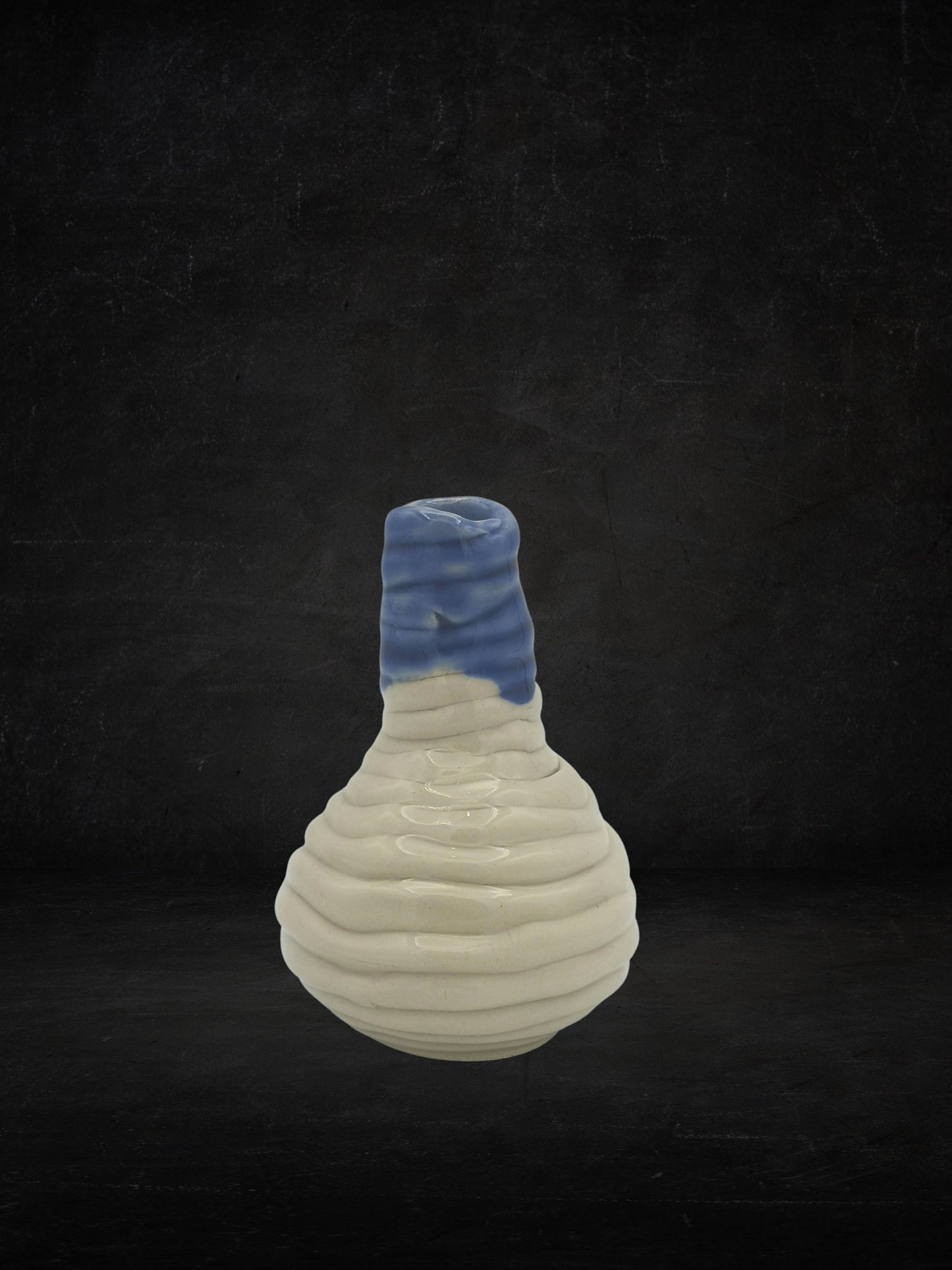 Handmade Ceramic Vase, Abstract Textured Mid Century Moden Sculptural Vase for Flowers, Unique Artisan Office Desk Accessories for Women - Ceramica Ana Rafael