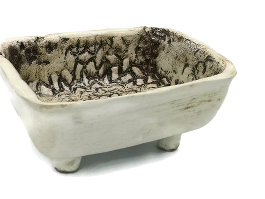 TRINKET BOWL, DECORATIVE Bowl With Feet, Handmade Elegant Tableware For Dining Room Decor, Key Bowl - Ceramica Ana Rafael