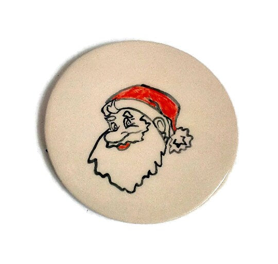 christmas coasters for drinks, round coaster pottery, trending now, ceramic coasters handmade - Ceramica Ana Rafael