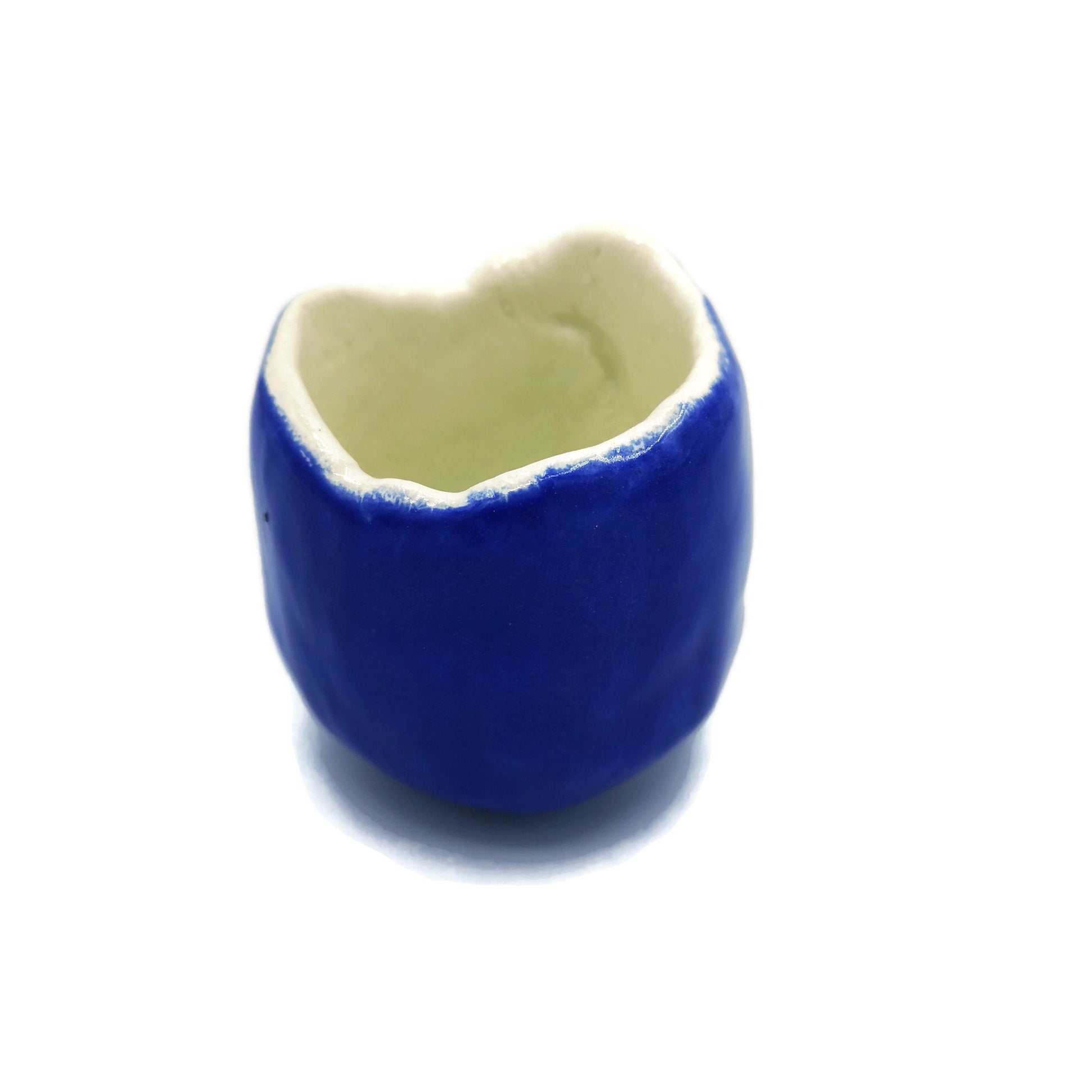 BLUE CERAMIC PLANTER, Clay Planter, Cactus Pot, Mothers Day Gift, Office Desk Accessories For Men, Housewarming Gift First Home - Ceramica Ana Rafael
