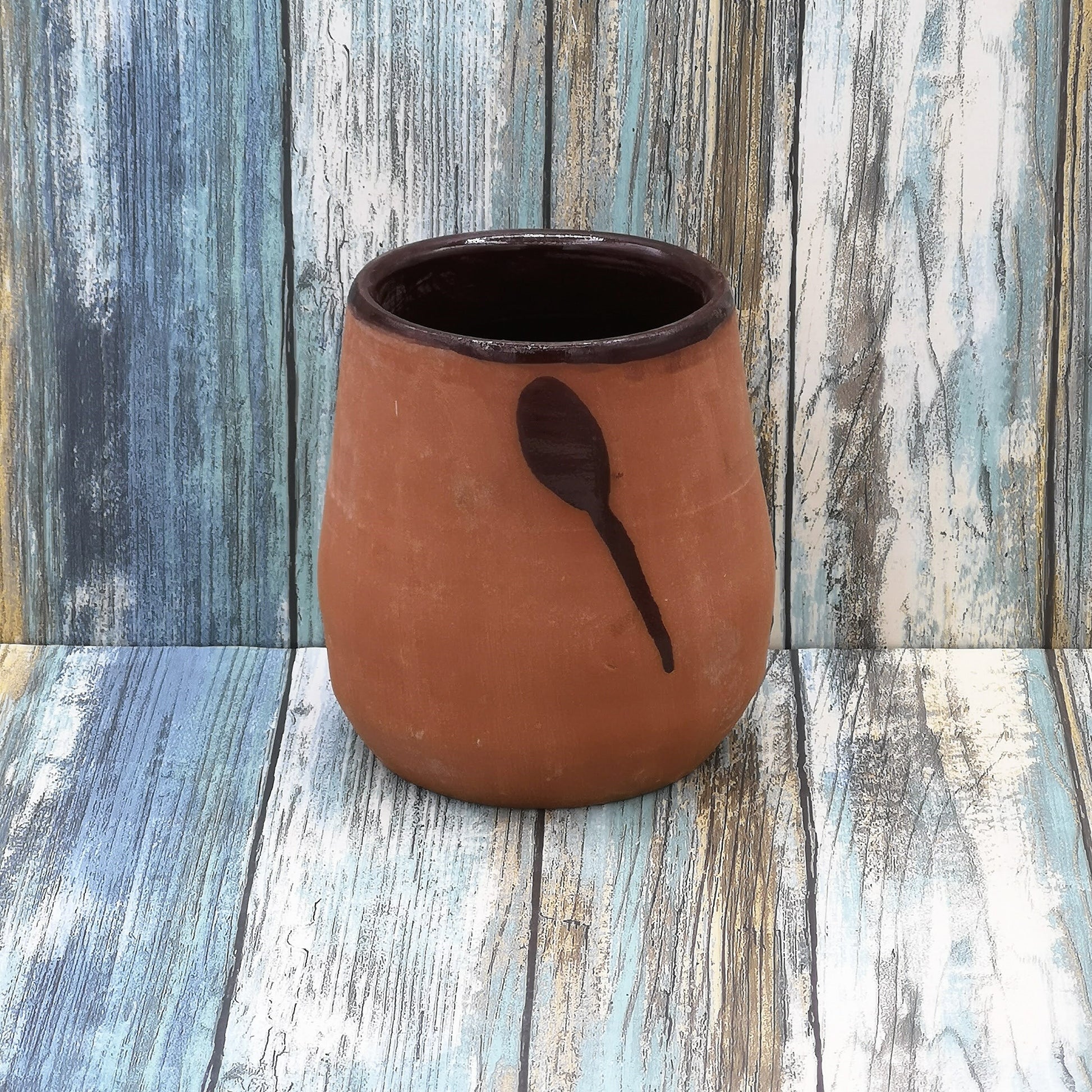 CERAMIC UTENSIL HOLDER, House Warming Gifts, Modern Terracotta Ceramic Large Utensil Kitchen Holder Vase, Custom Utensil Organizer - Ceramica Ana Rafael