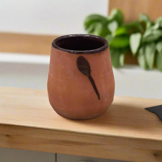 Handmade Ceramic Utensil Holder | Modern Terracotta Kitchen Vase for Housewarming Gift