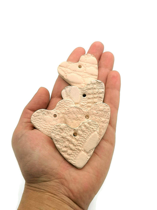 PORTUGUESE WEDDING FAVORS For Guests, Heart Gift Tags, Cute Wedding Favors, Reusable Gift Tag, Ceramic Bisque, Shabby Chic Gift Tag - Ceramica Ana Rafael