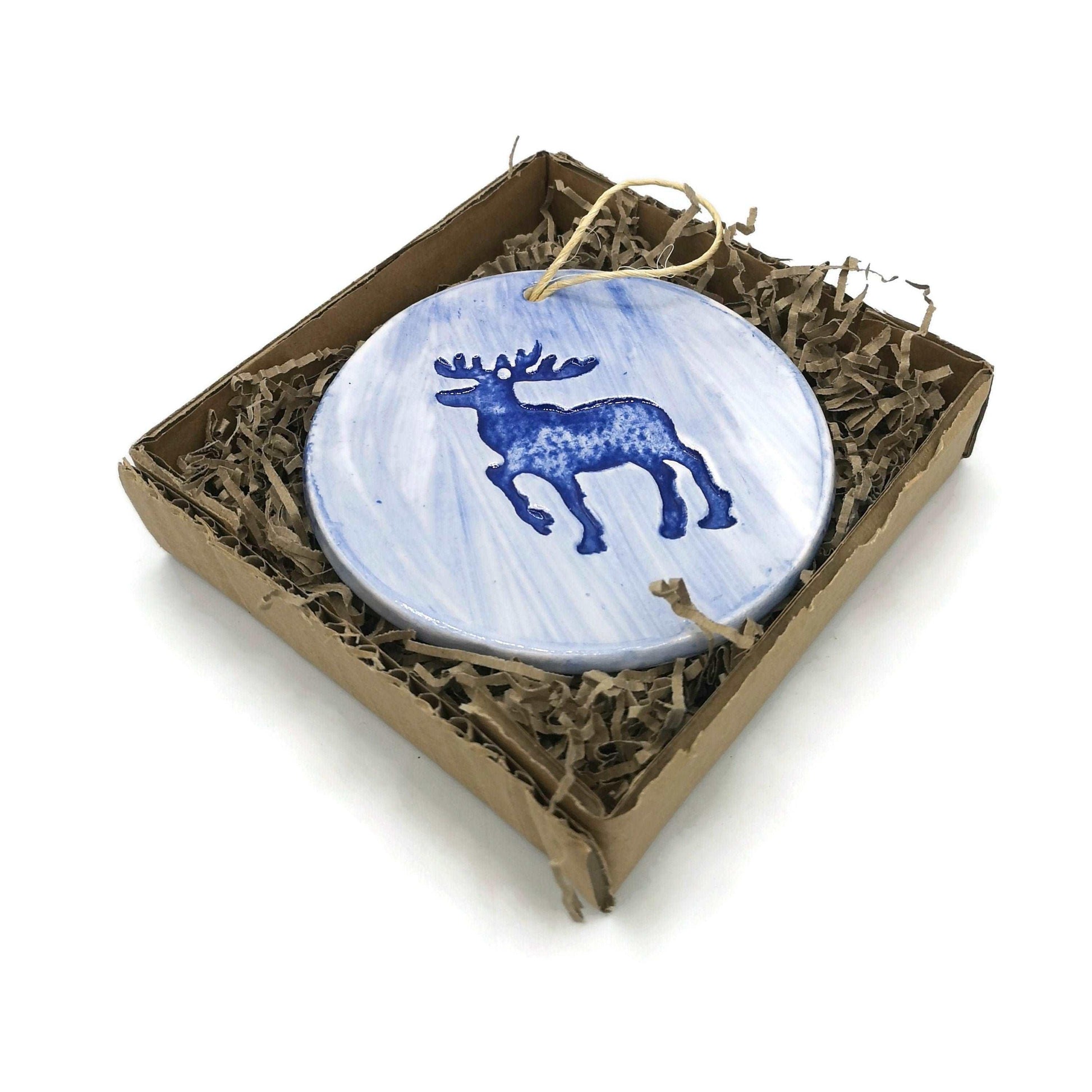1Pc Handmade Ceramic Reindeer Ornament, Retro Small Wall Hanging, best sellers 2022, Best Gifts For Her, Christmas gift for mom