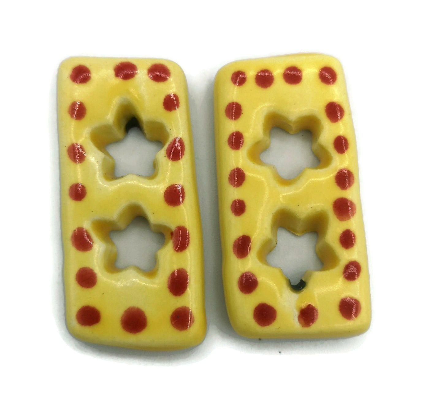 Coat Buttons Large, 2 Pcs Antique Look Sewing Supplies And Notions, Handmade Ceramic Beads Best Gifts For Her - Ceramica Ana Rafael