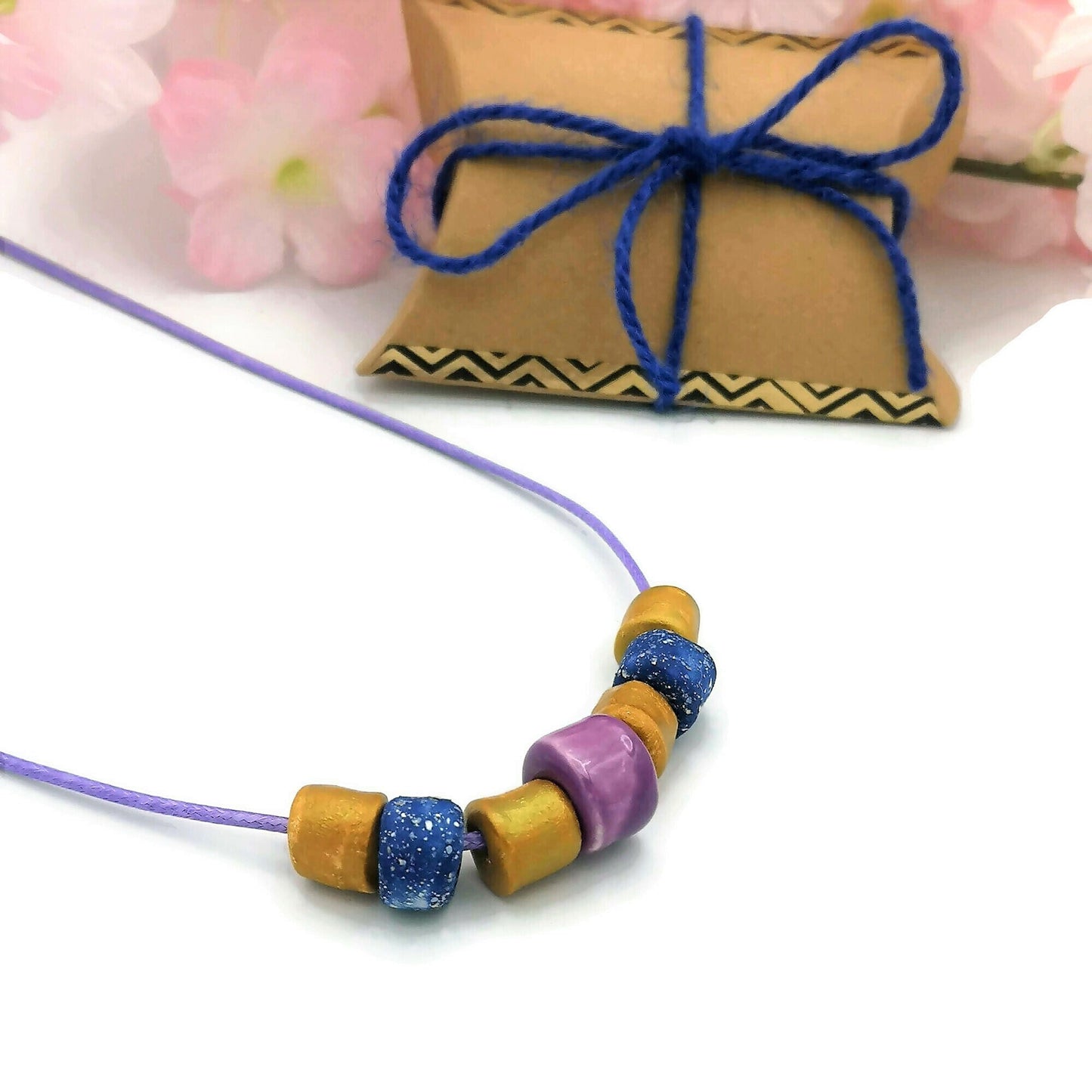 Everyday Necklace, Trendy Beaded Necklace Best Gifts For Her, Colorful Aesthetic Mothers Day Gift From Daugher, Boho Statement Necklace - Ceramica Ana Rafael